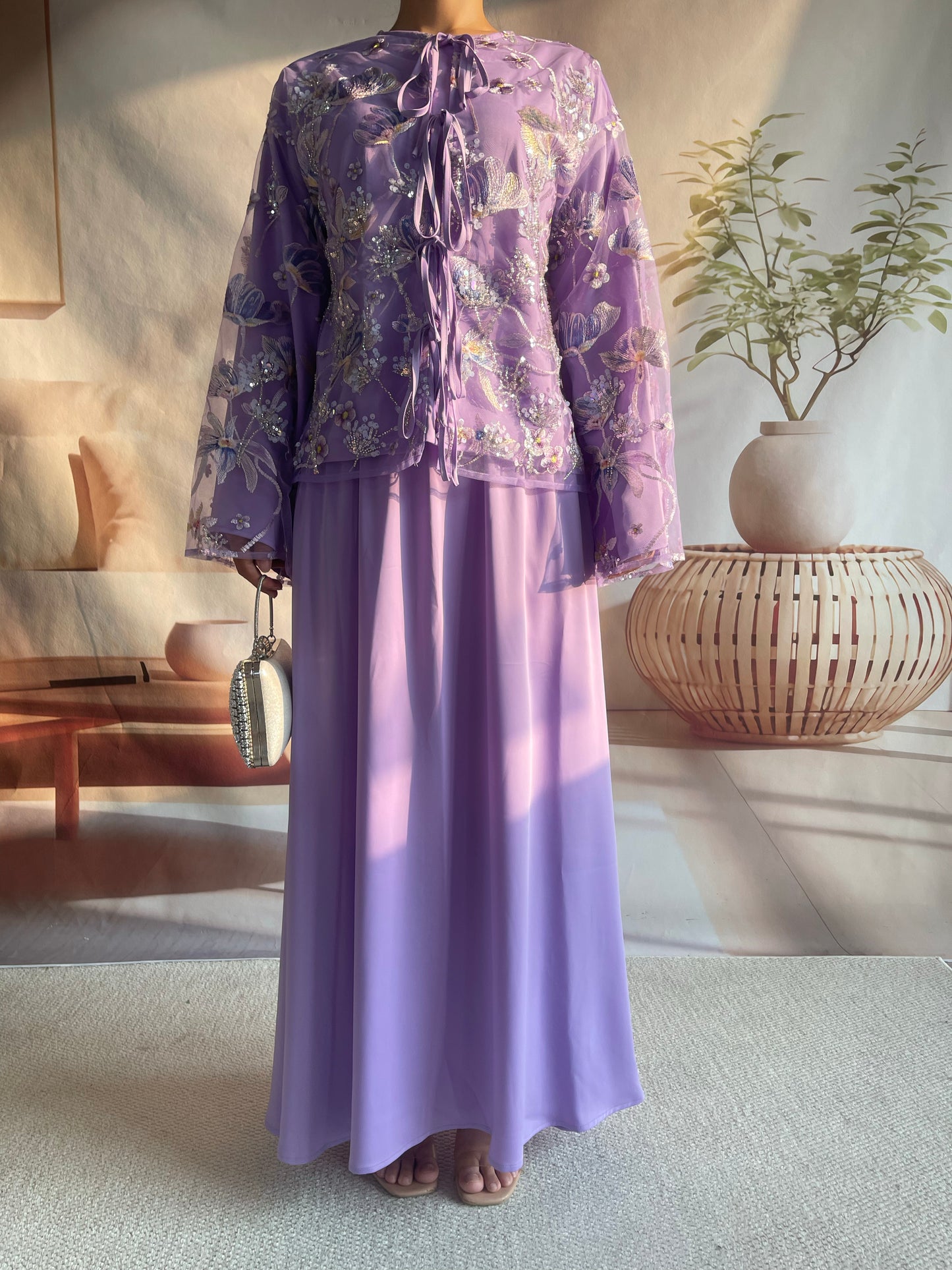 MSL853 Dandelion Bead Embroidery Set ( Jacket+Skirt )