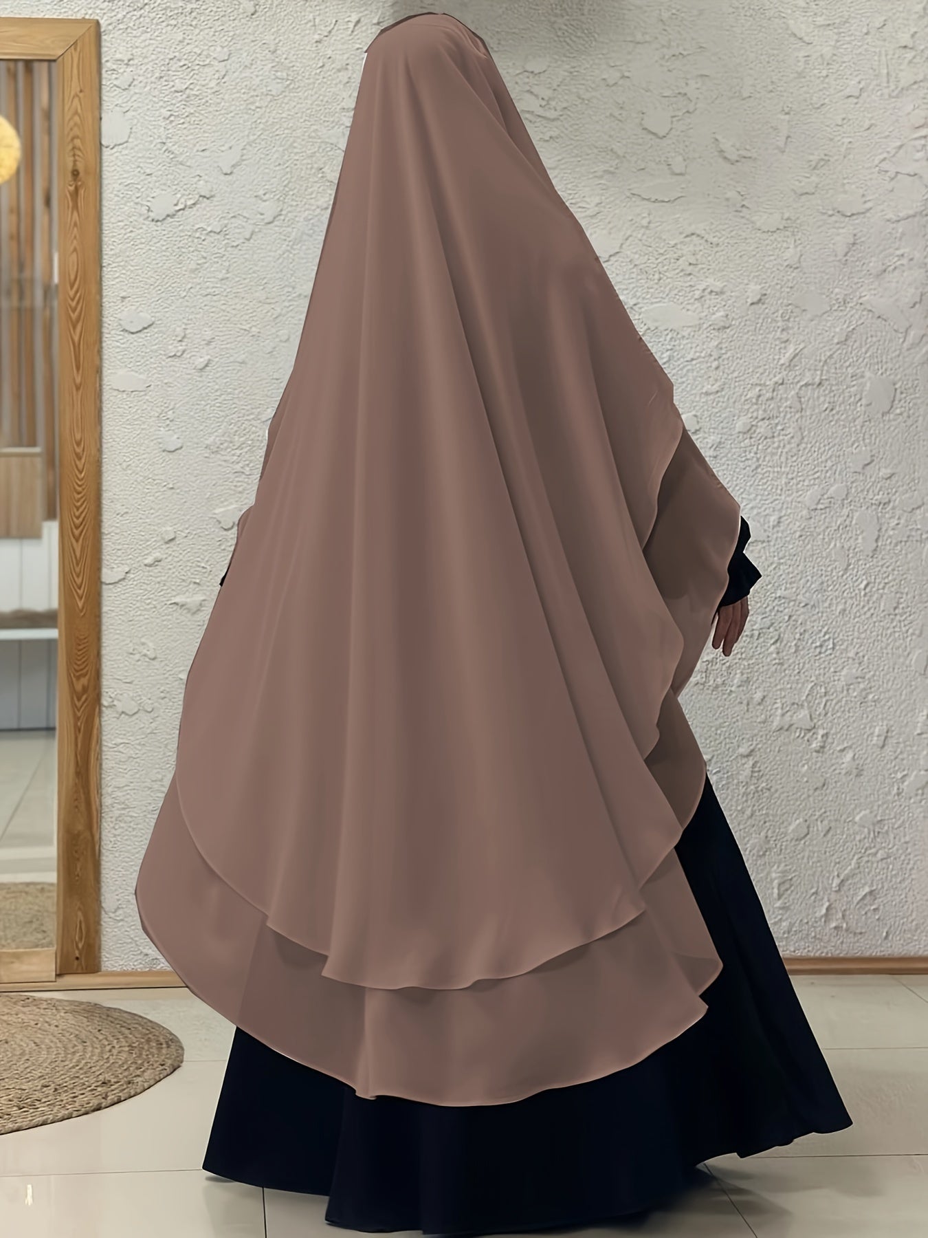 MSL161 kebaya Ramadan Convenient Solid Color Scarf Long Hijab, Casual Large Shawl Windproof Kebaya, Women's Clothing