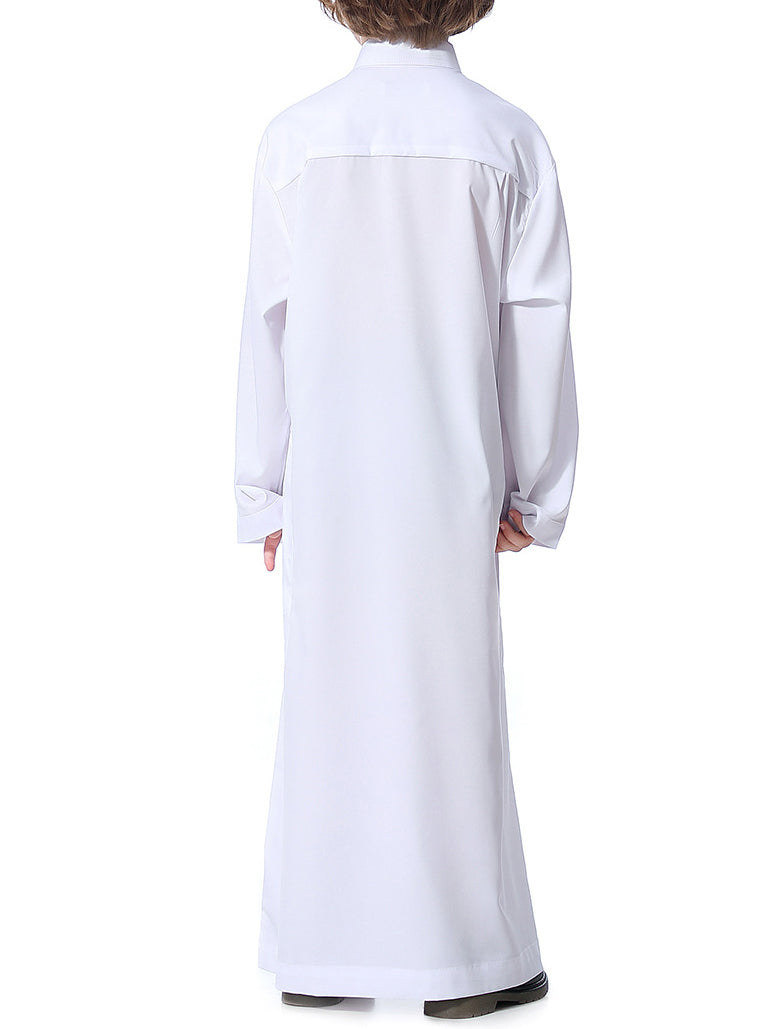 Ramadan Boys kids abaya Muslim Long Sleeve Solid Color Arab Dubai Robe, Casual Ethnic Style Boys Long Sleeve Clothing MSL119