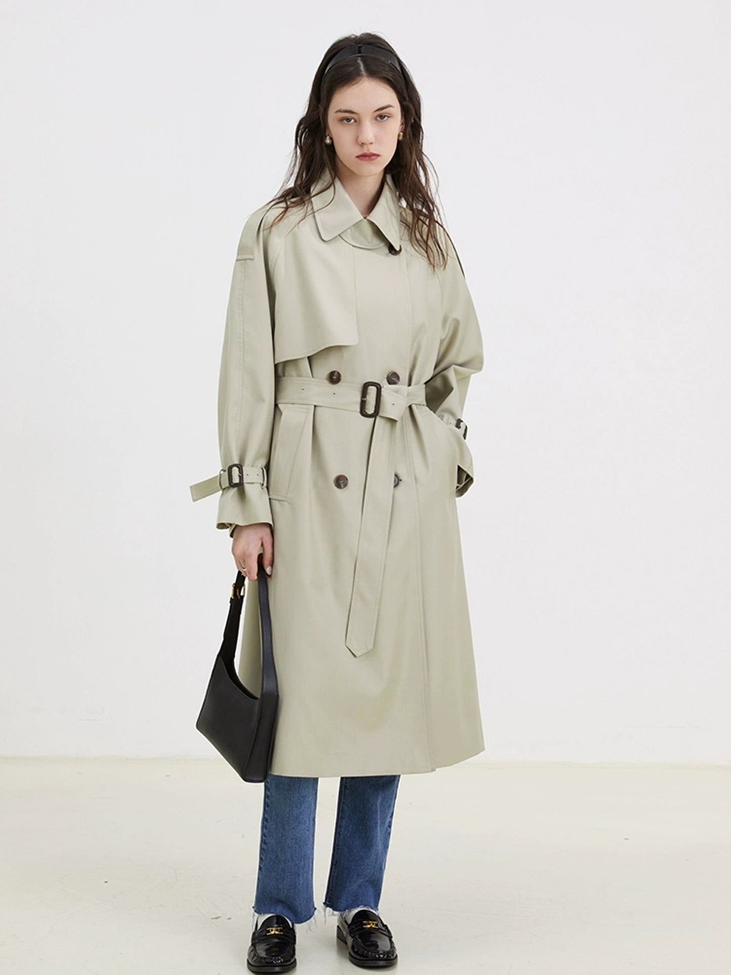 DY2 【Pre-order】 Women's Coat with Long Sleeves and Drawstring, Suitable for Spring and Autumn Seasons