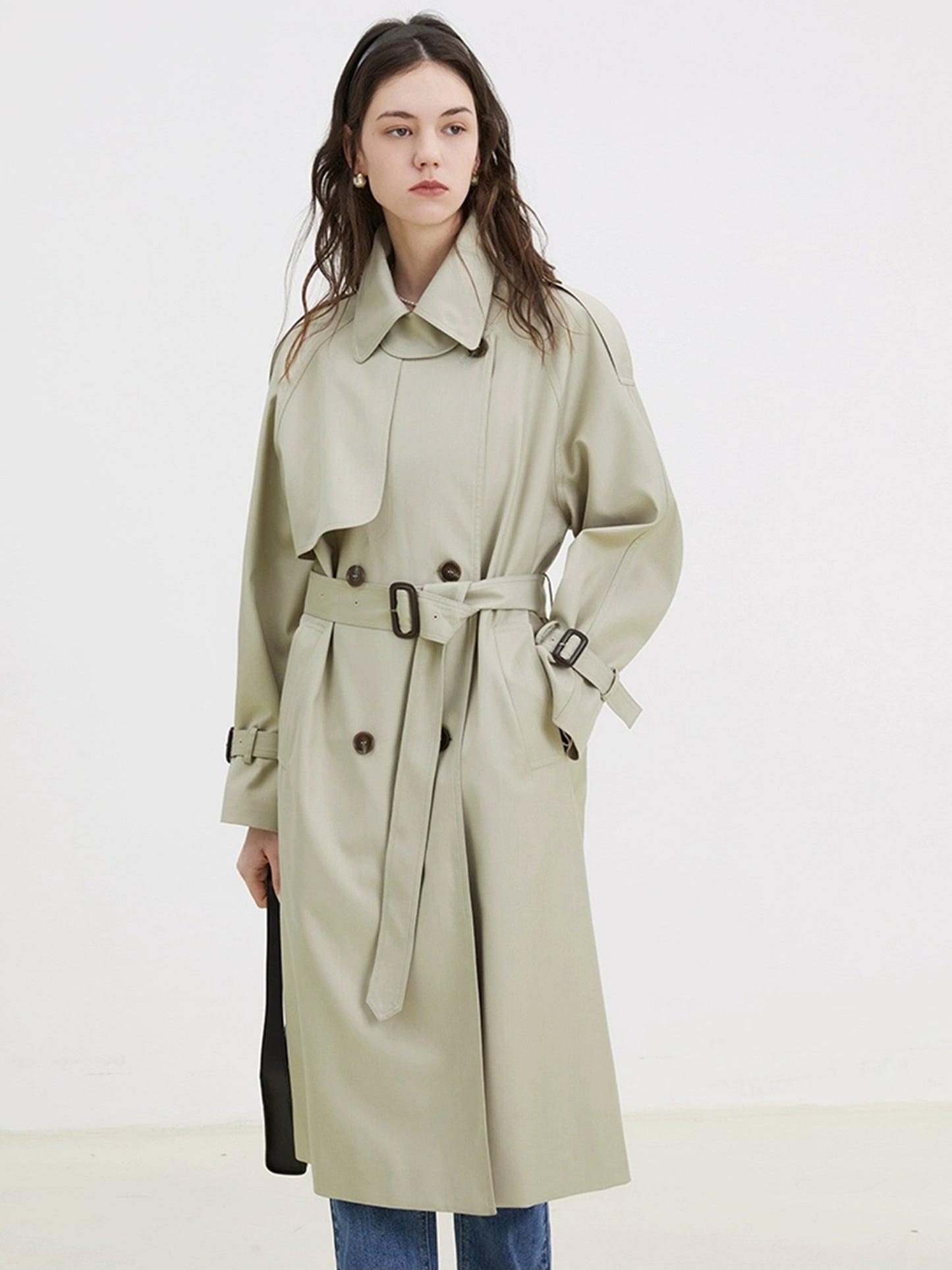 DY2 【Pre-order】 Women's Coat with Long Sleeves and Drawstring, Suitable for Spring and Autumn Seasons