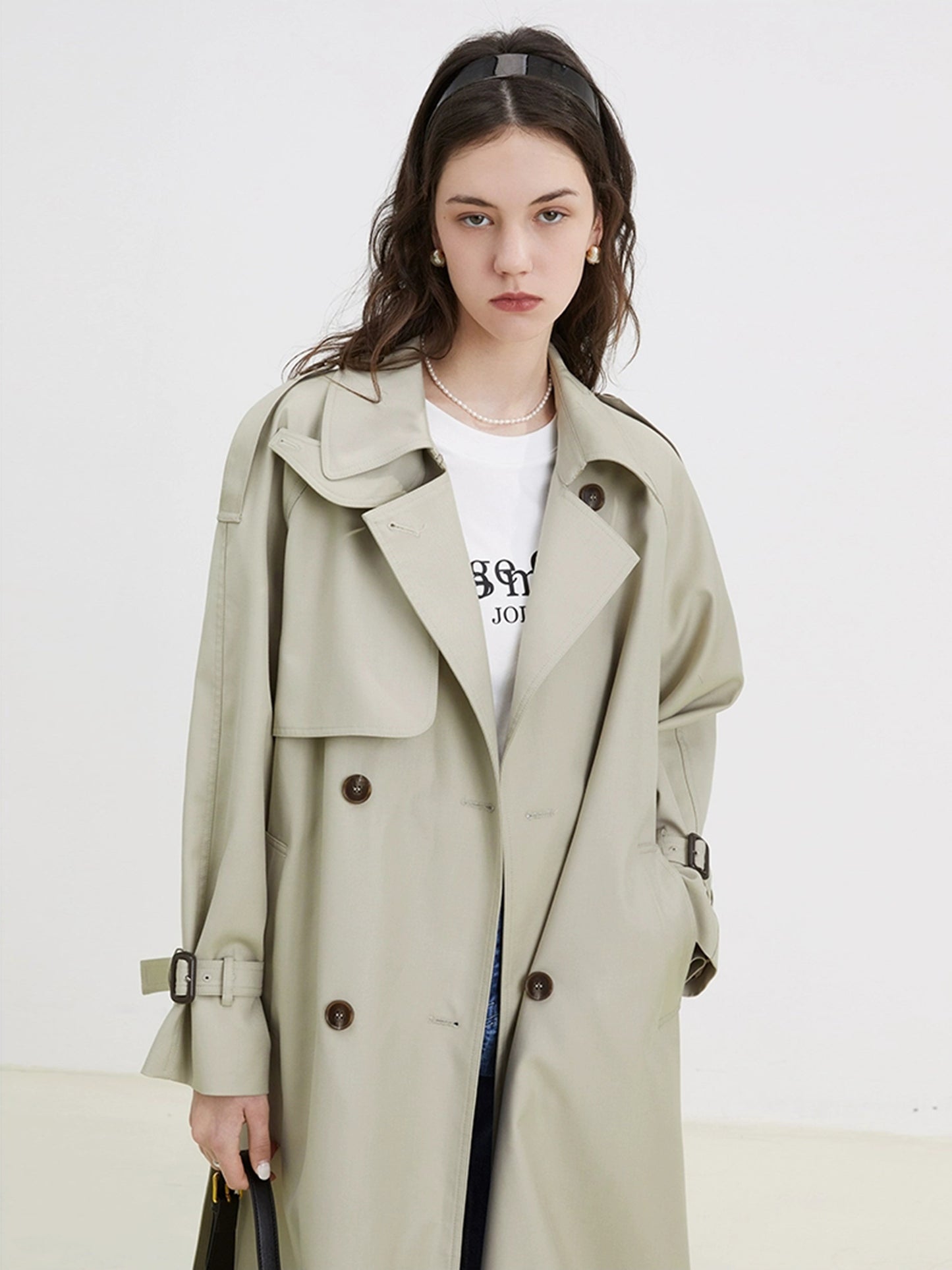 DY2 【Pre-order】 Women's Coat with Long Sleeves and Drawstring, Suitable for Spring and Autumn Seasons