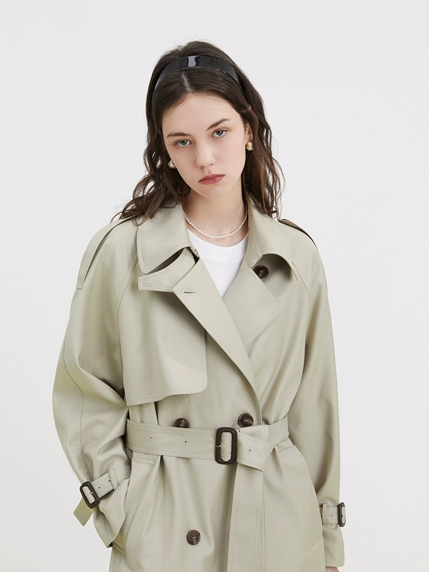 DY2 【Pre-order】 Women's Coat with Long Sleeves and Drawstring, Suitable for Spring and Autumn Seasons