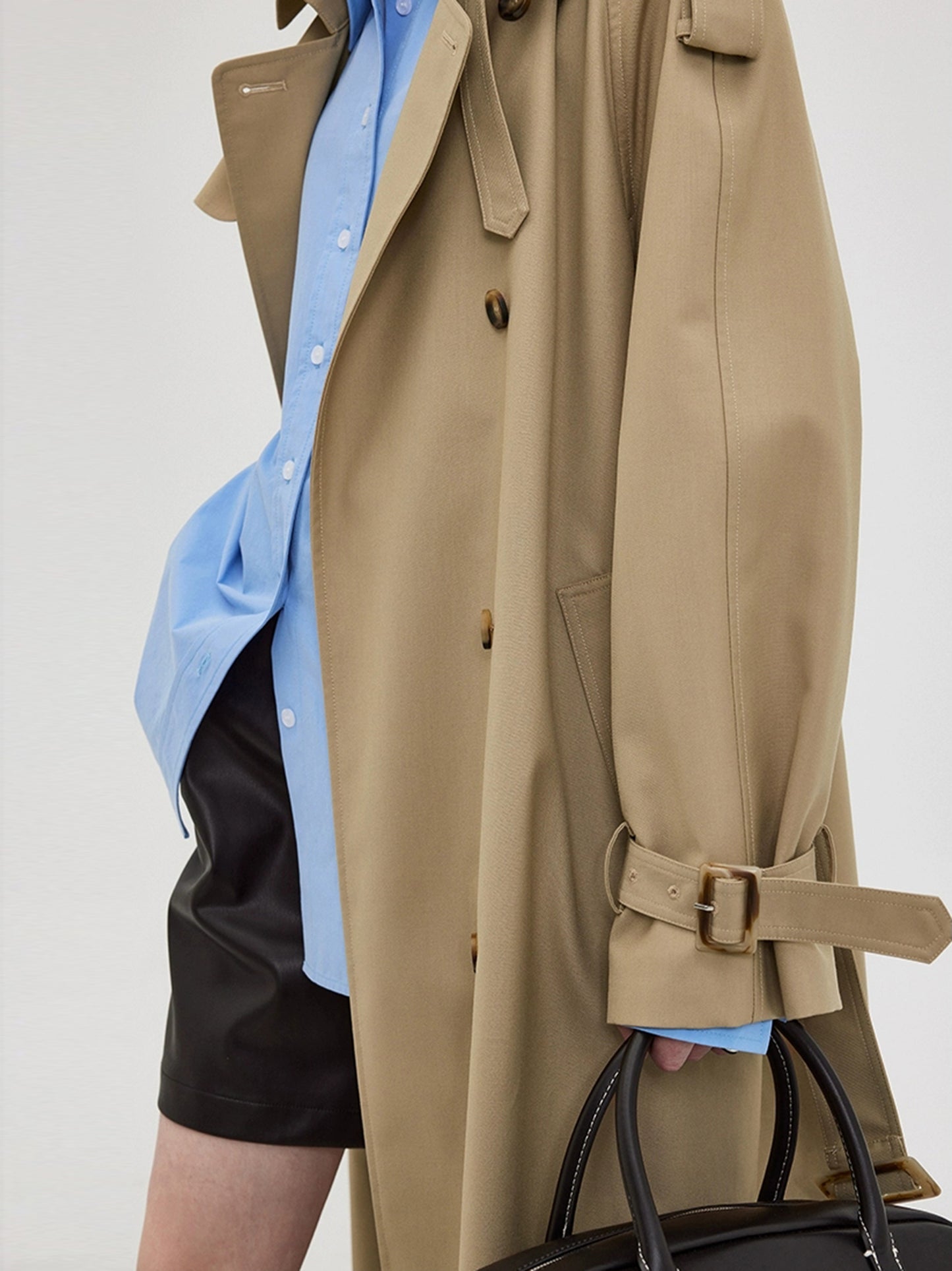 DY3 【Pre-order】 Women's Mid-length Coat with Double-breasted Collar and Front-opening Blazer