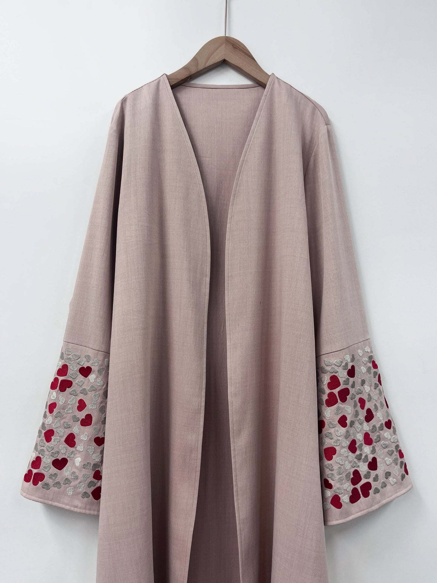 Ramadan islamic clothing kebaya Middle East Muslim women's solid color cuff love embroideryt cardigan Abaya MSL821
