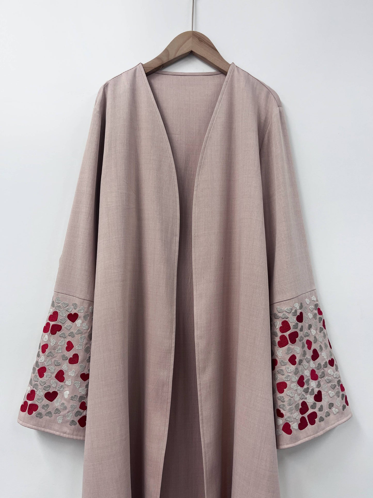 Ramadan islamic clothing kebaya Middle East Muslim women's solid color cuff love embroideryt cardigan Abaya MSL821