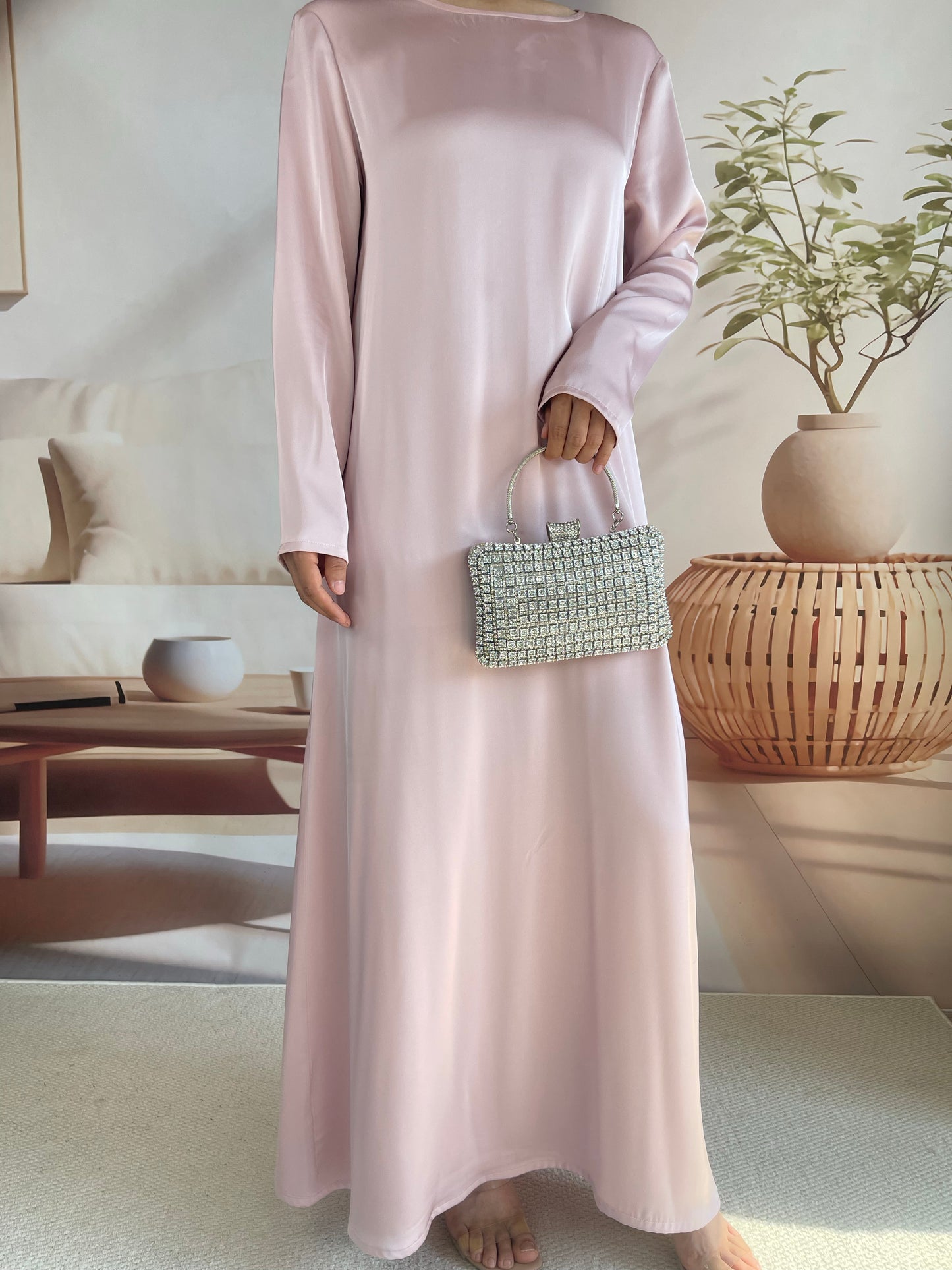 MSL884 Blue Sea Wave Open Abaya