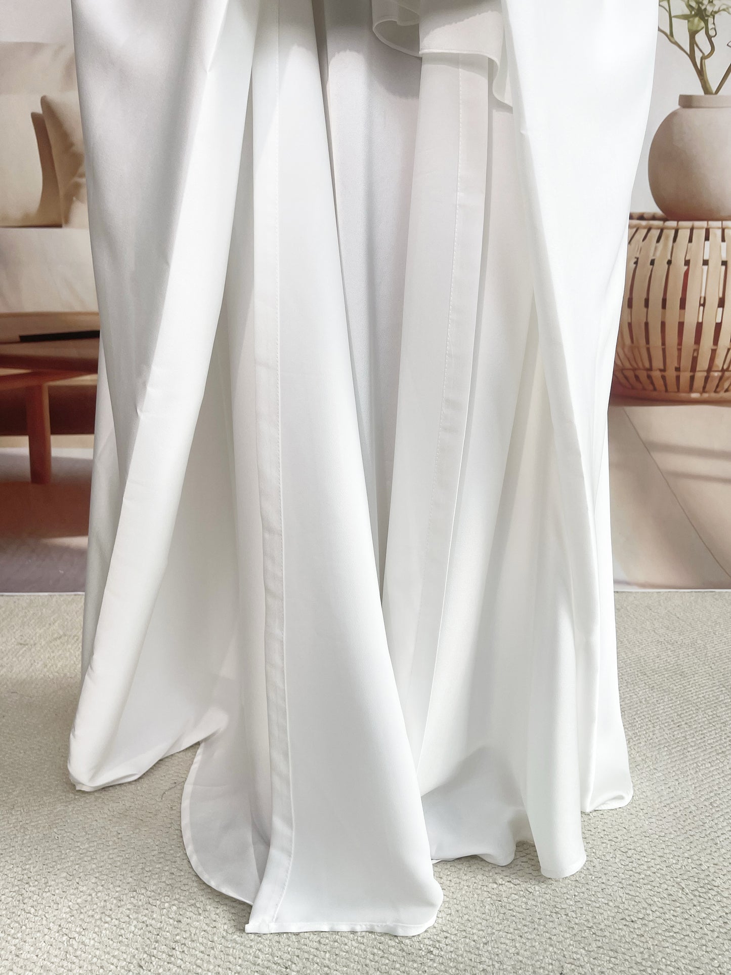 【Auf Lager】5-teiliges Set Butterfly Abaya mit Niqab, lose Vollabdeckung Satin Abaya MSL019