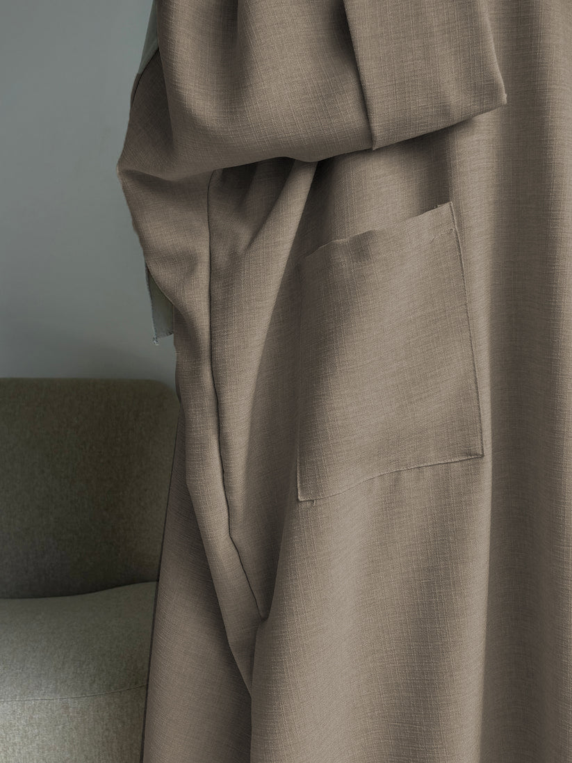 Middle Eastern Muslim long gown, women's long dress, solid-colored pocket Islamic dress Abaya GBR01