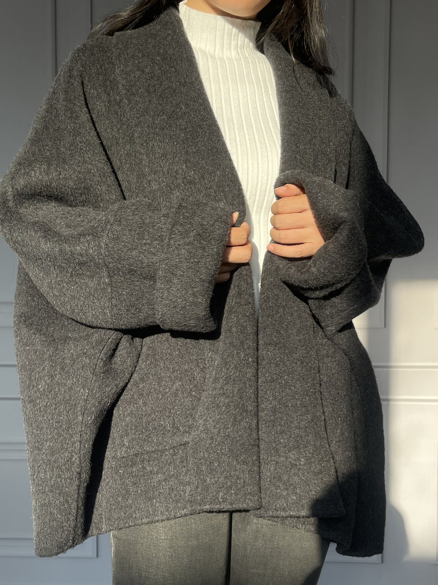 DY4 Women's Short Coat, Double-sided Woolen Short Jacket