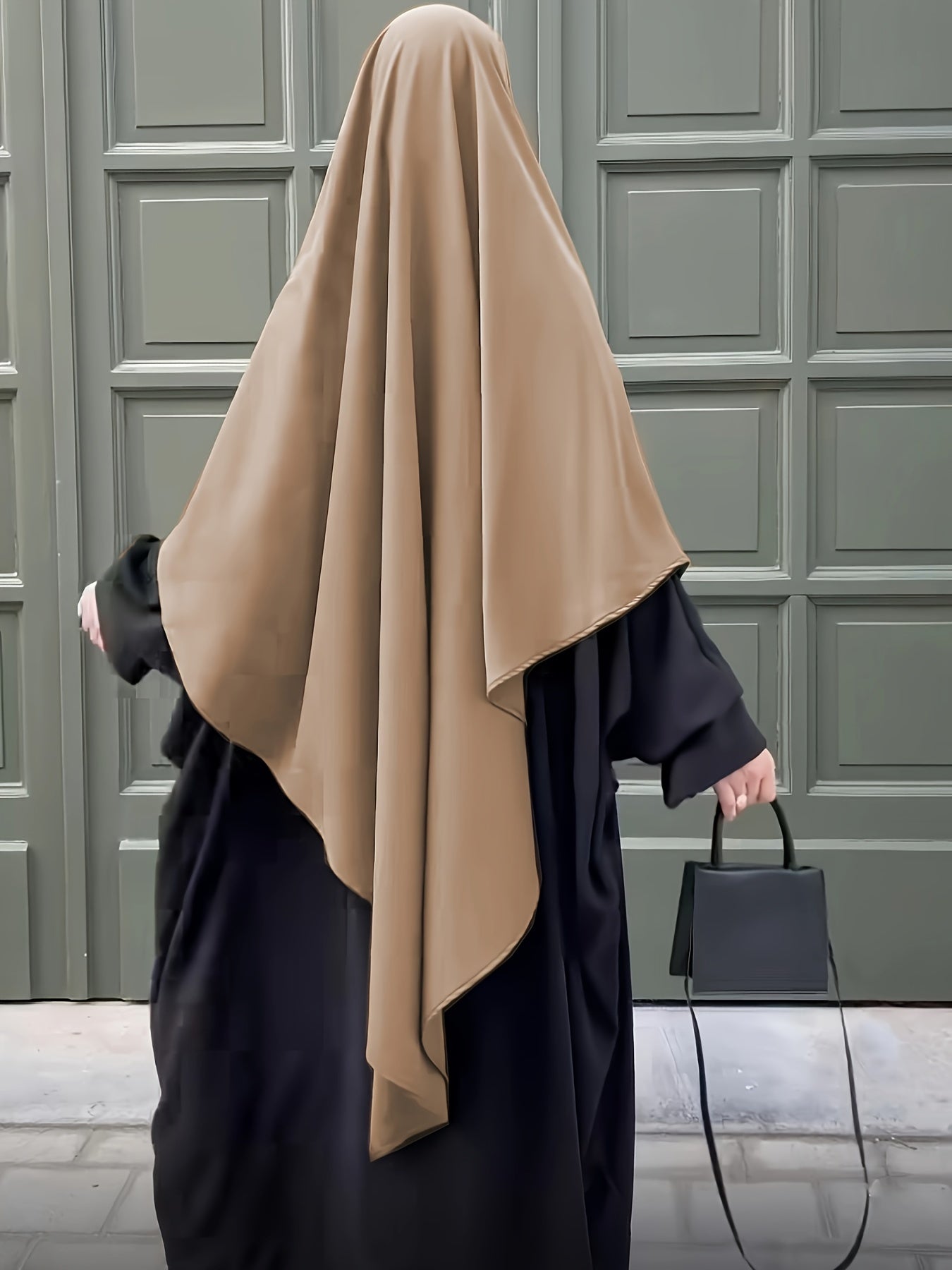 Ramadan Solid Color Scarf Long Hijab Kebaya, Casual Elastic Turban Large Shawl Windproof Head Wraps Bandana Women Headscarves MSL55