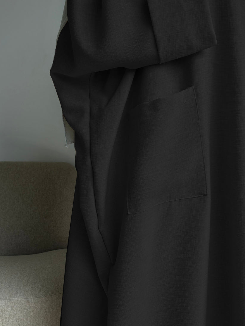 Middle Eastern Muslim long gown, women's long dress, solid-colored pocket Islamic dress Abaya GBR01