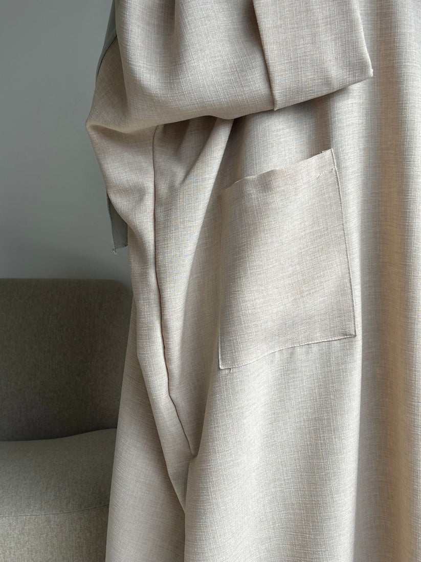 Middle Eastern Muslim long gown, women's long dress, solid-colored pocket Islamic dress Abaya GBR01
