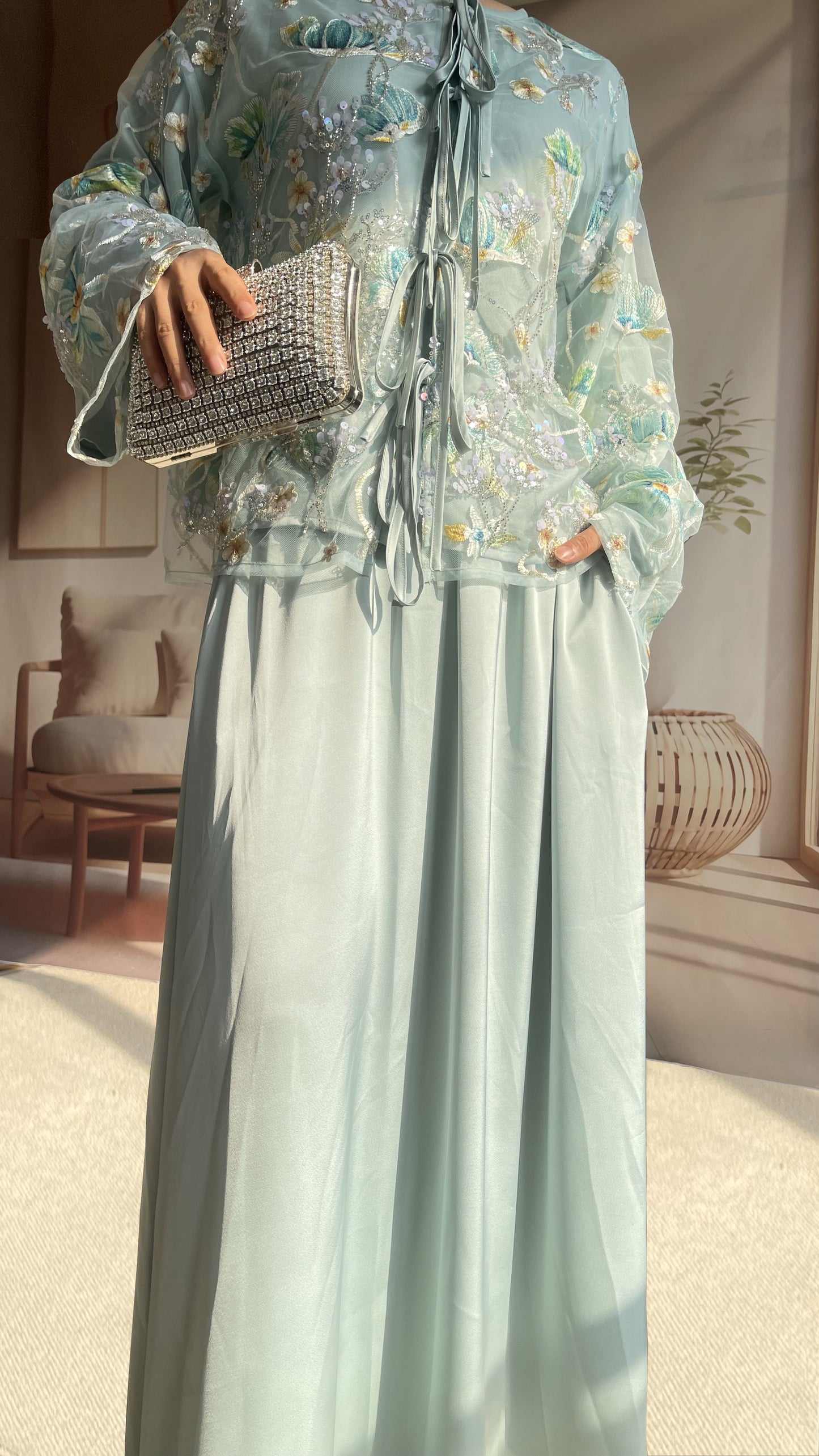 MSL853 Dandelion Bead Embroidery Set ( Jacket+Skirt )