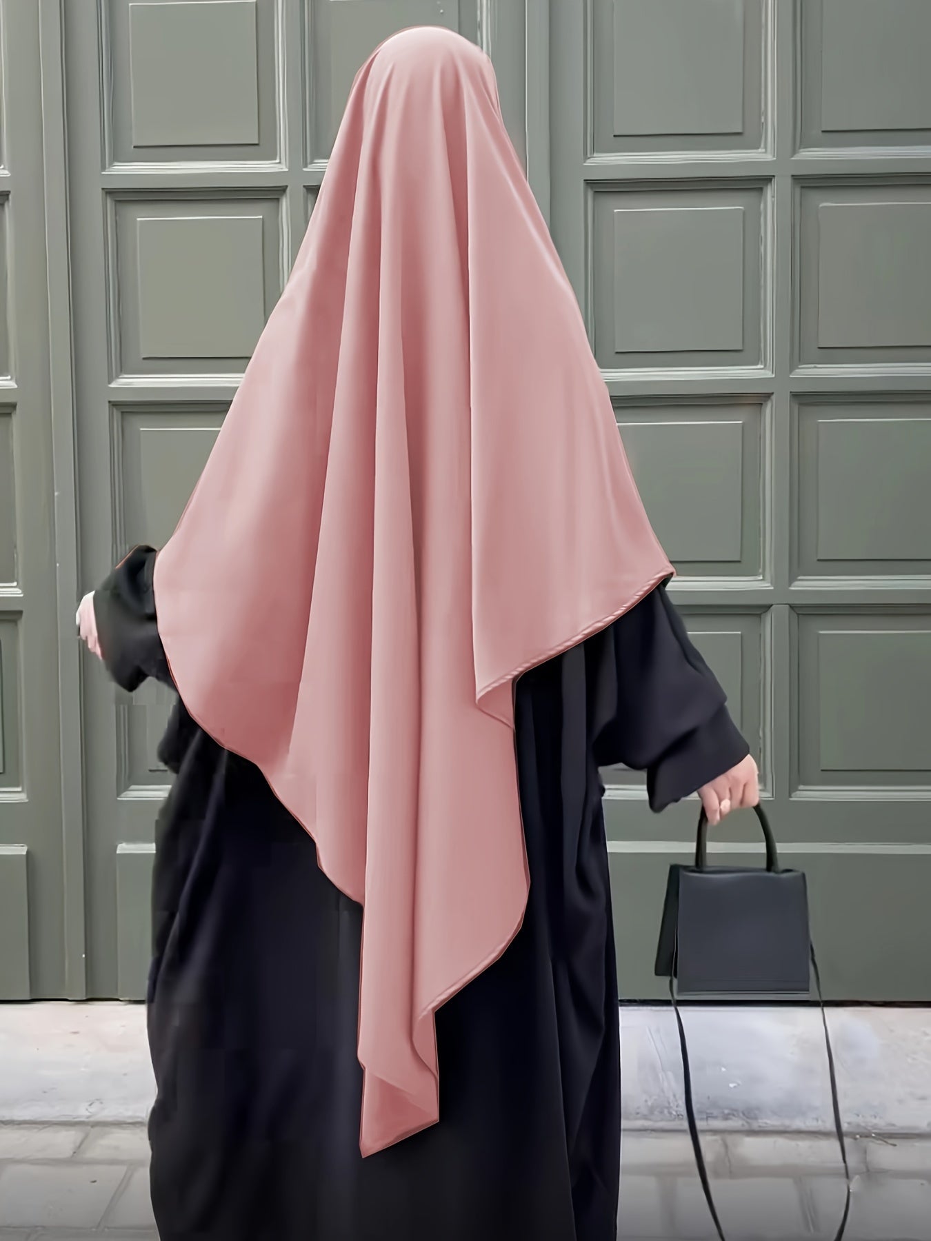 Ramadan Solid Color Scarf Long Hijab Kebaya, Casual Elastic Turban Large Shawl Windproof Head Wraps Bandana Women Headscarves MSL55