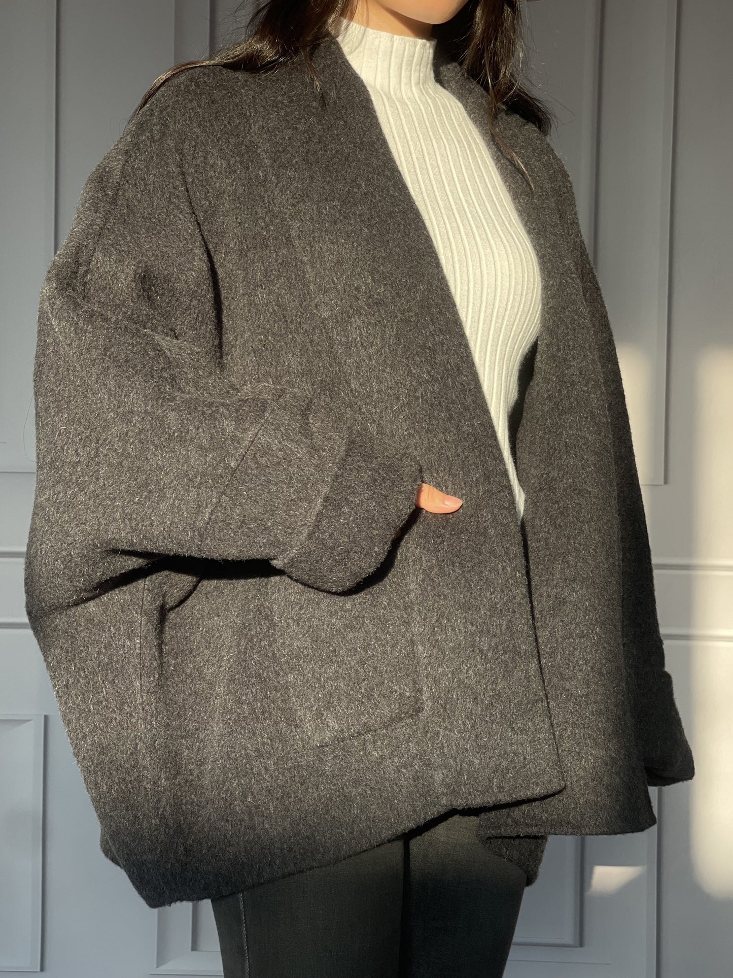 DY4 Women's Short Coat, Double-sided Woolen Short Jacket