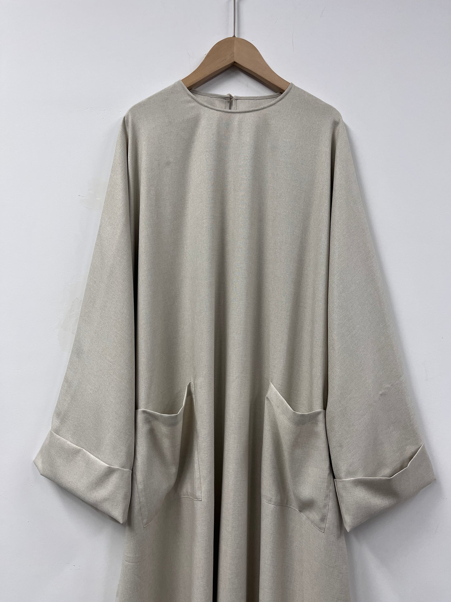 Middle Eastern Muslim long gown, women's long dress, solid-colored pocket Islamic dress Abaya GBR01