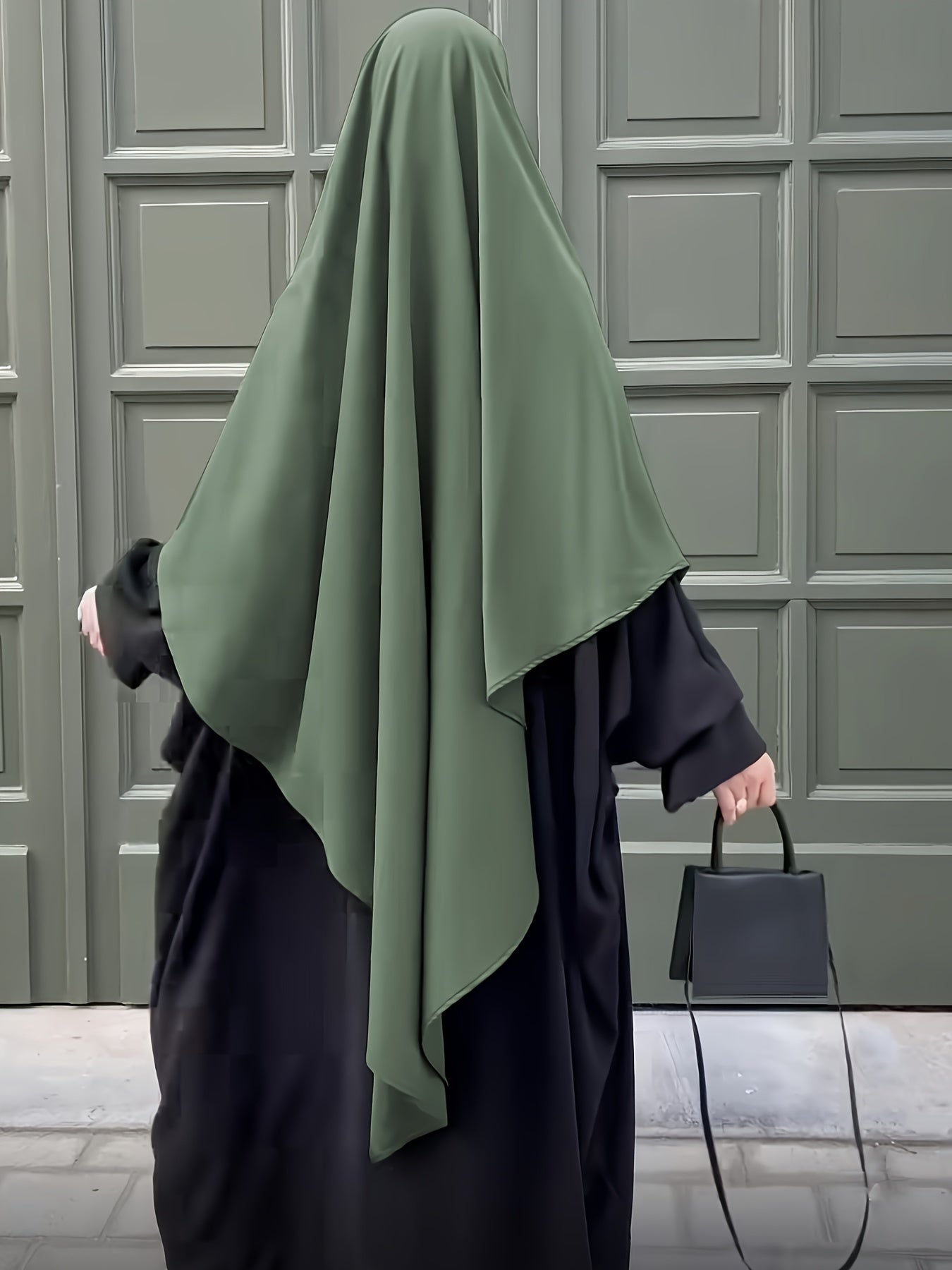 Ramadan Solid Color Scarf Long Hijab Kebaya, Casual Elastic Turban Large Shawl Windproof Head Wraps Bandana Women Headscarves MSL55