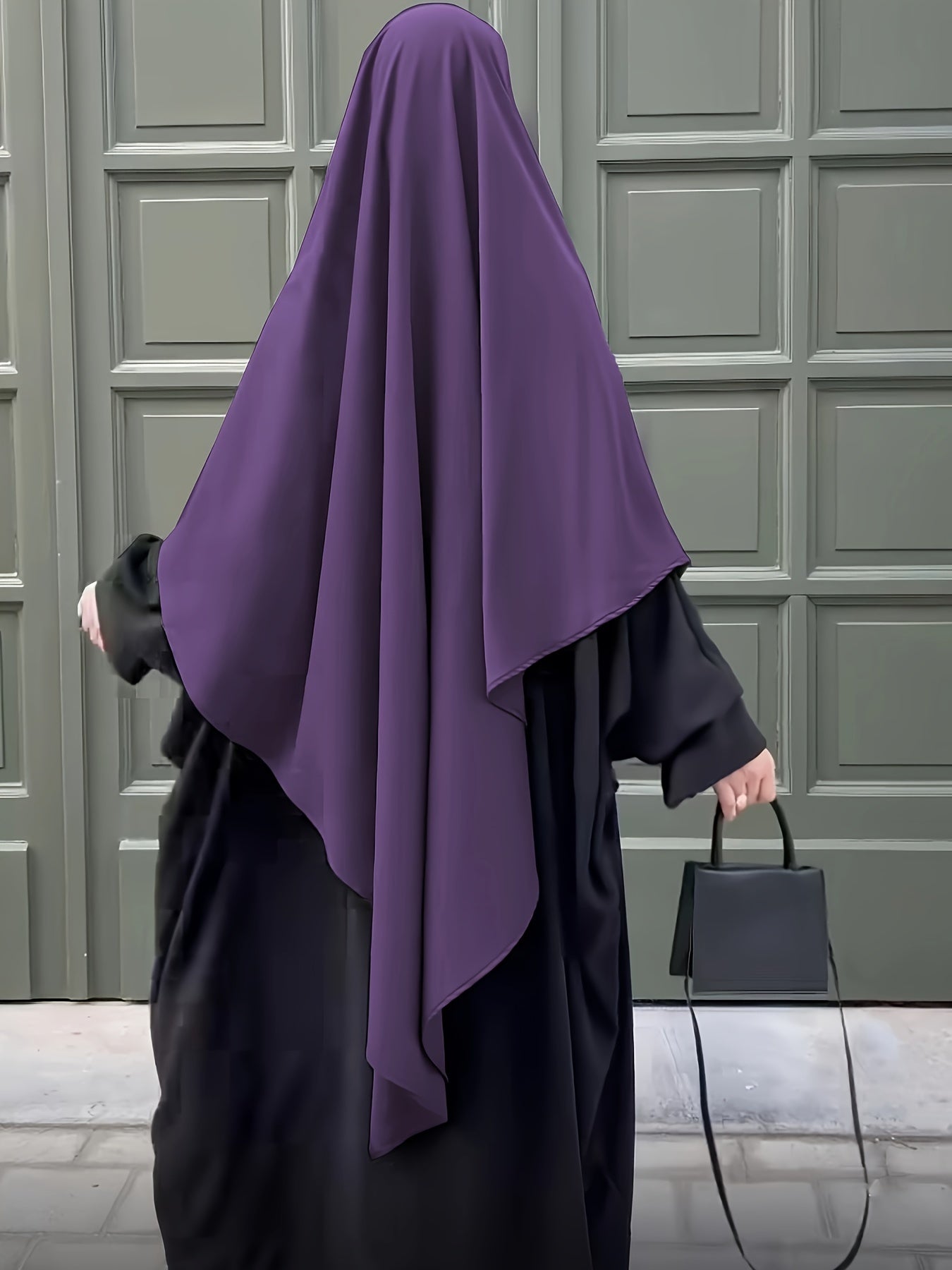 Ramadan Solid Color Scarf Long Hijab Kebaya, Casual Elastic Turban Large Shawl Windproof Head Wraps Bandana Women Headscarves MSL55