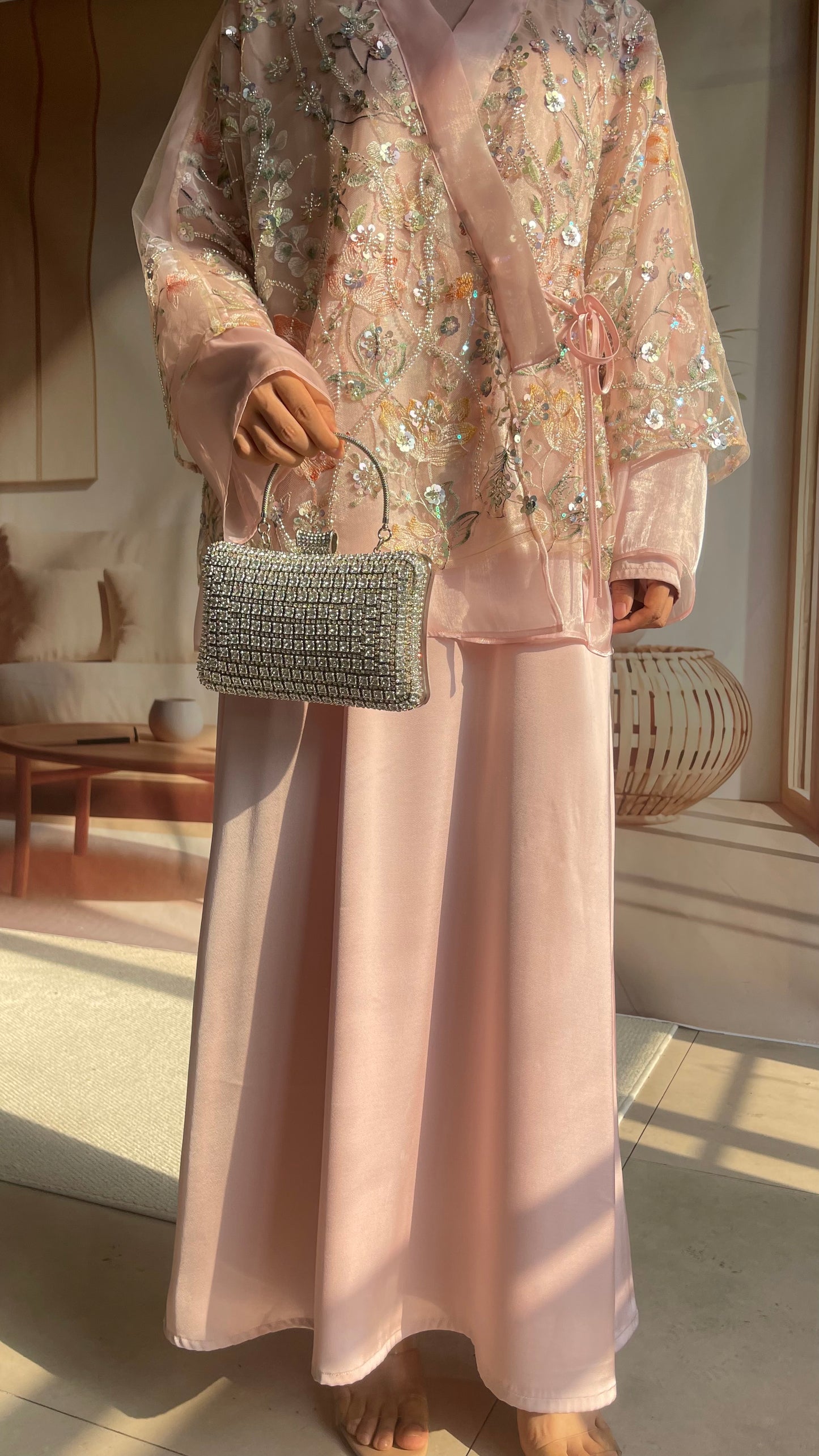 MSL897 Sequin Embroidery Short Jacket