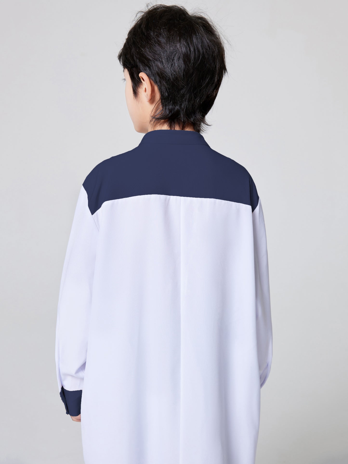 Ramadan Boys Middle East Islam Long Sleeve Arab Dubai Robe, Muslim Casual Ethnic Style Boys Long Sleeve Thobe Abaya Clothing MSL148