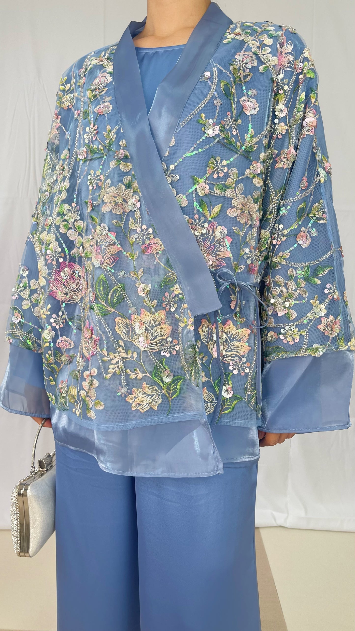 MSL897 Sequin Embroidery Short Jacket