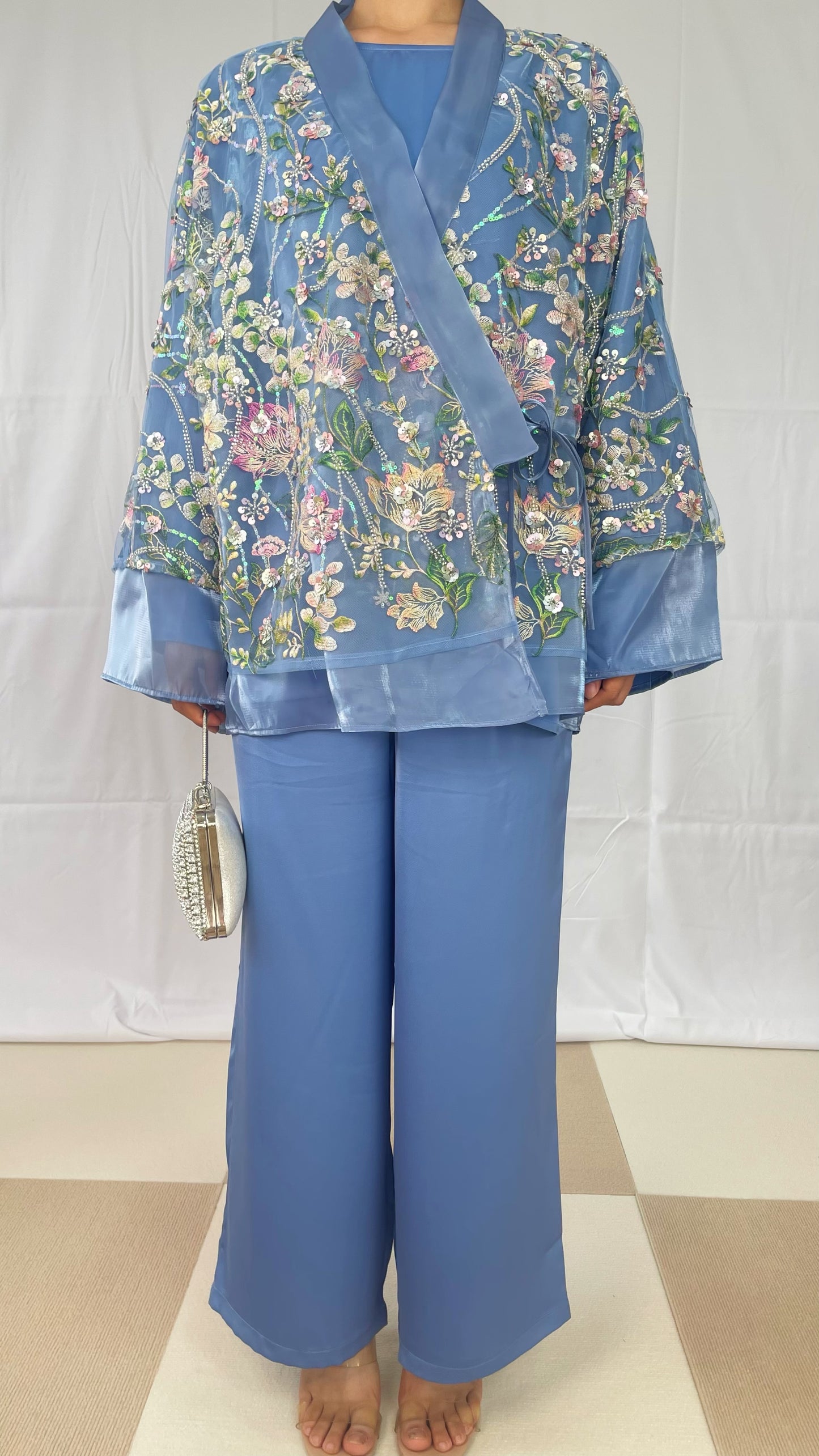 MSL897 Sequin Embroidery Short Jacket