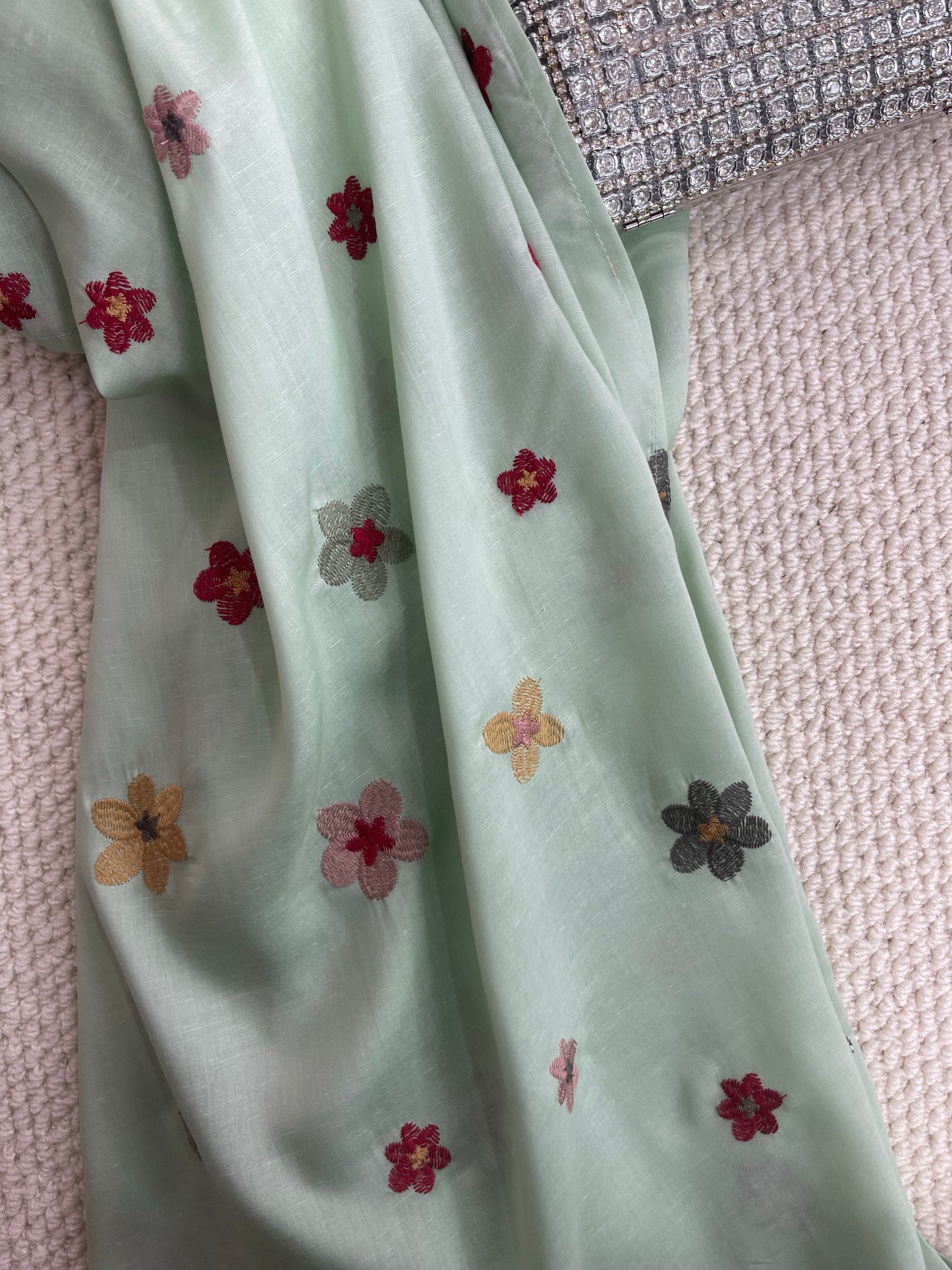MSL887 Linen Charming Fairy Open Abaya