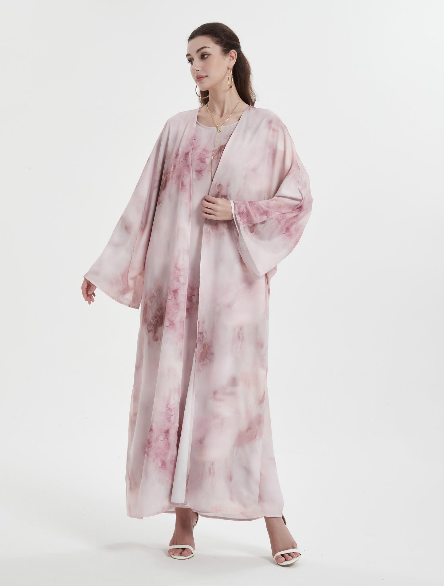 Kebaya Middle Eastern Muslim women's dress printed slim-fit with coat and hijab suit Abaya No reviews yet MSL1723