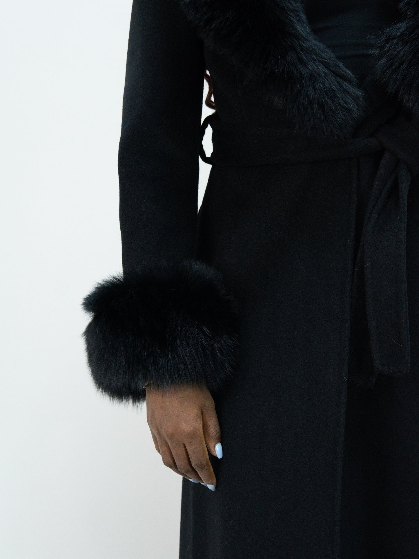 25031 Premium Cashmere-Wool Blend Outerwear | 90% Wool 10% Cashmere | Women's Black Modest Fashion, Elegant Wool Coat