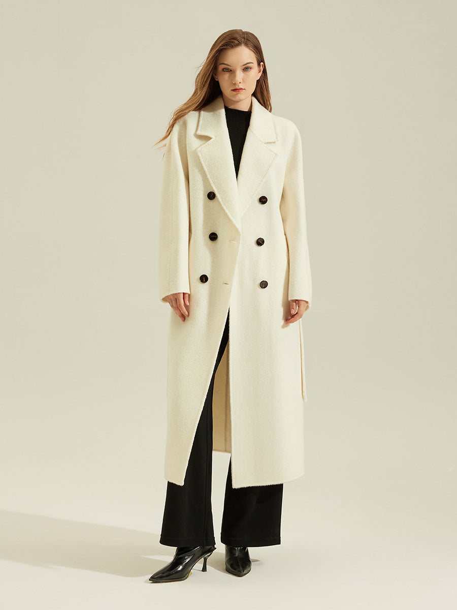 TU3801-D Women's Double-sided Woolen Coat for Autumn and Winter