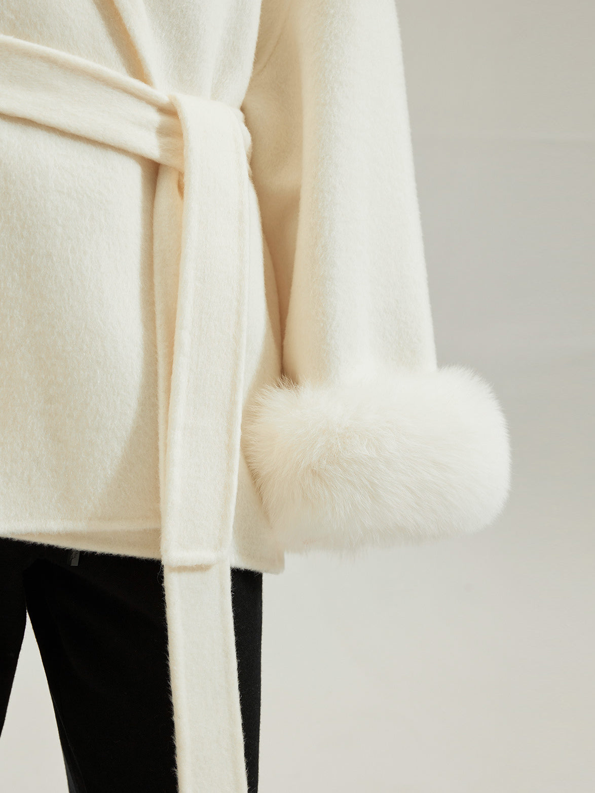 TU2257 Fall/Winter Women's Wool Short Fur Coat with Double-sided Fabric Overcoat