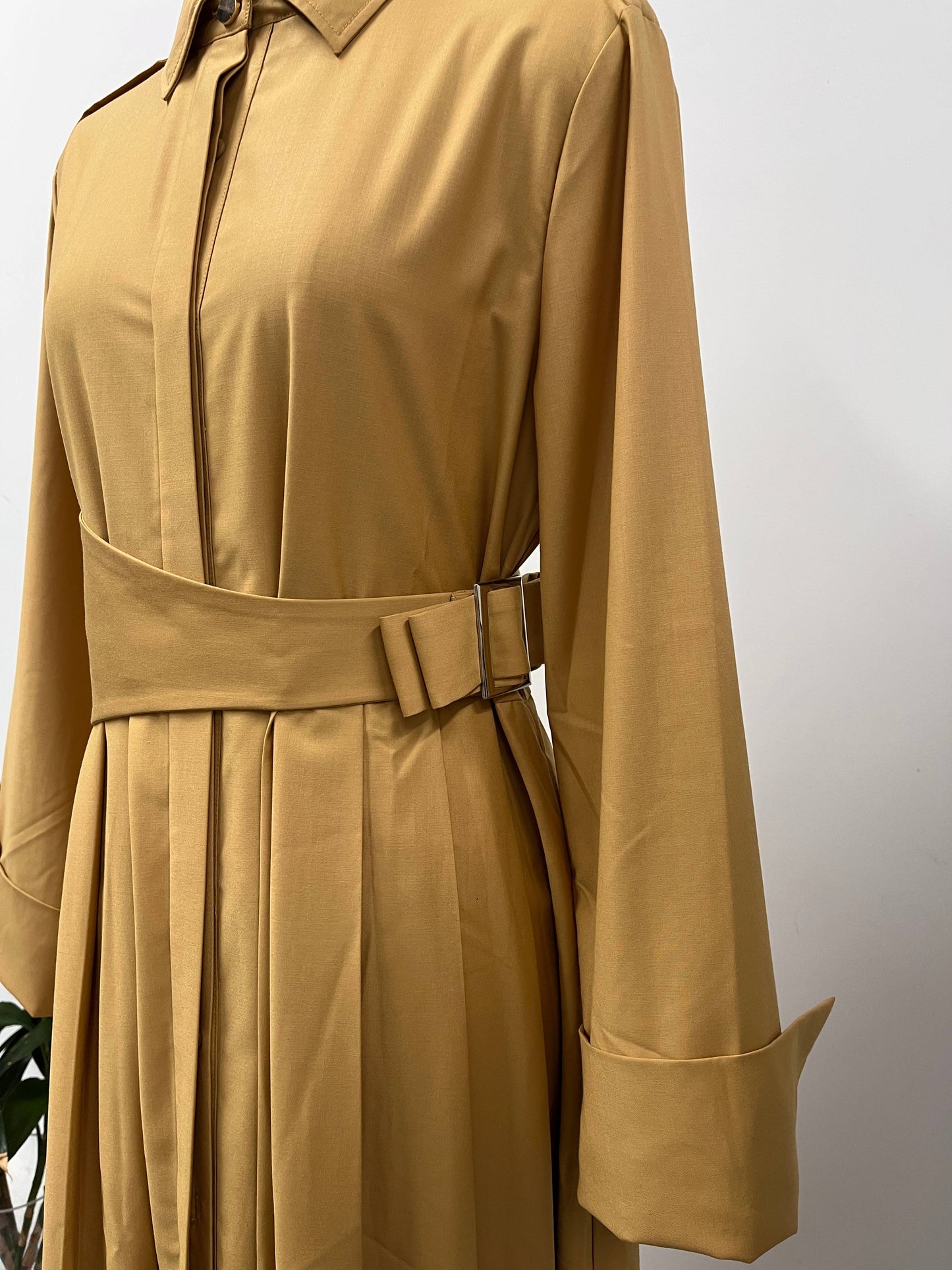 Muslim robe women'slong sleeve muslim Maxi dress Abaya back waist design cuff Muslim dress Abaya MSL3340