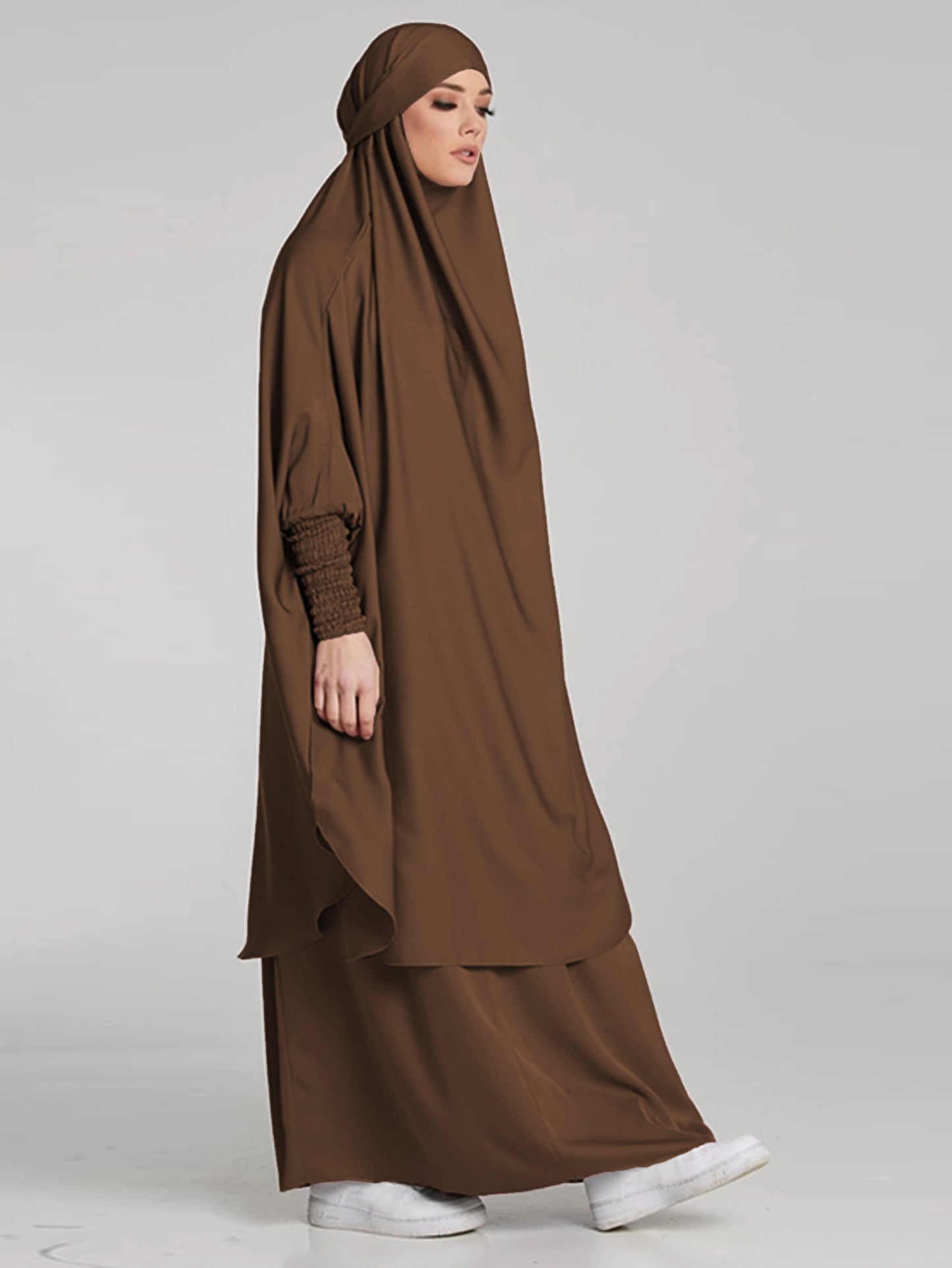 Ramadan Robe 2-Piece Set for Women, Modest Crew Neck, Swing Kafta n Abayas, Long Length Hijab Outfits, women's Clothing MSL59