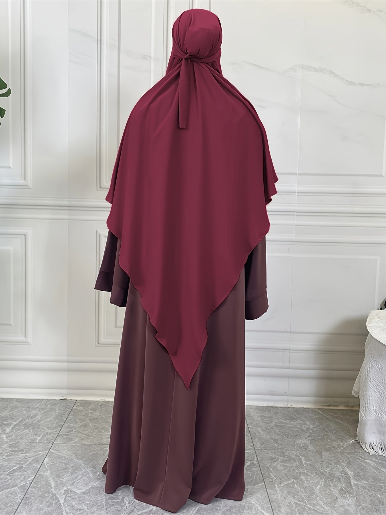 Ramadan Solid Color Scarf Long Hijab Kebaya, Casual Elastic Turban Large Shawl Windproof Head Wraps Bandana Women Headscarves MSL55