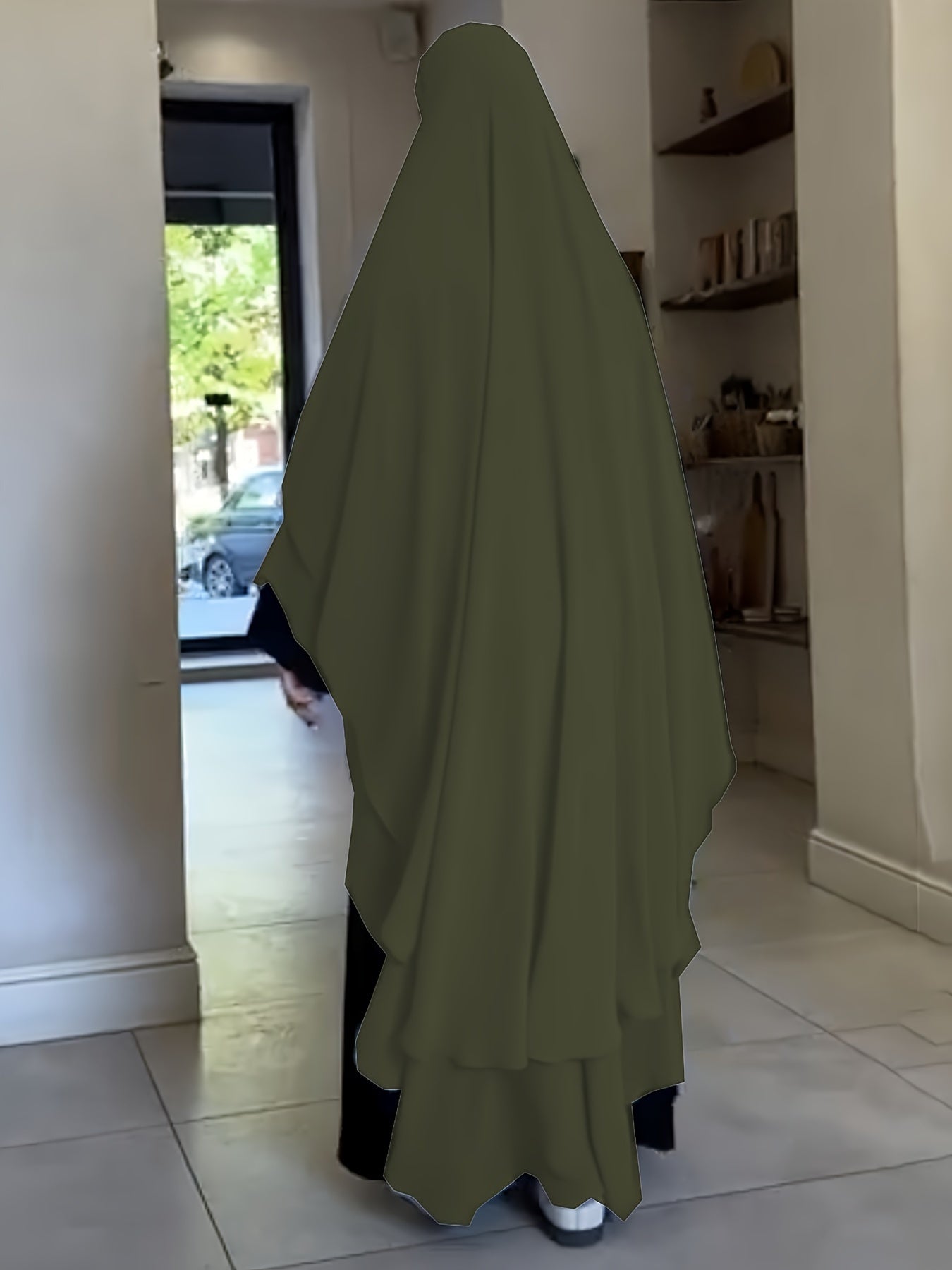MSL161 kebaya Ramadan Convenient Solid Color Scarf Long Hijab, Casual Large Shawl Windproof Kebaya, Women's Clothing