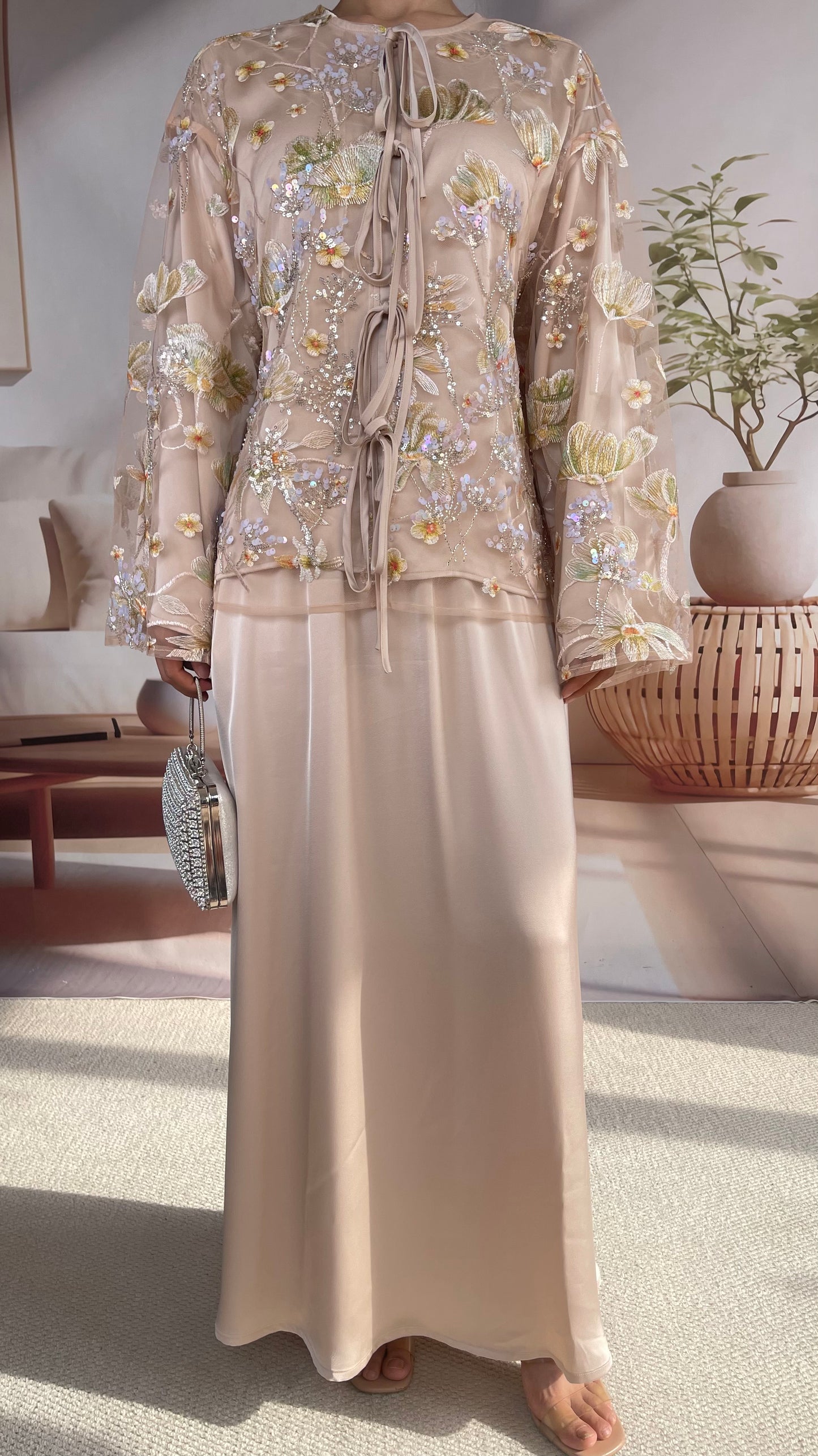 MSL853 Dandelion Bead Embroidery Set ( Jacket+Skirt )