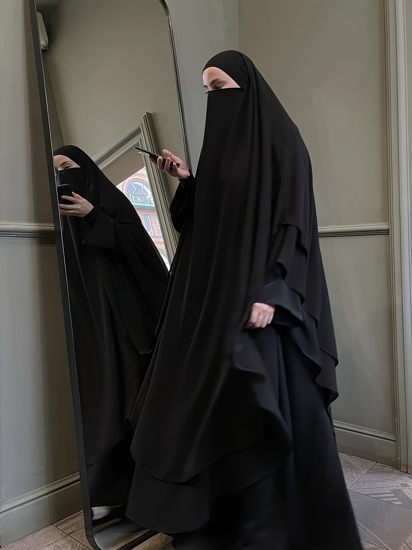 MSL161 kebaya Ramadan Convenient Solid Color Scarf Long Hijab, Casual Large Shawl Windproof Kebaya, Women's Clothing