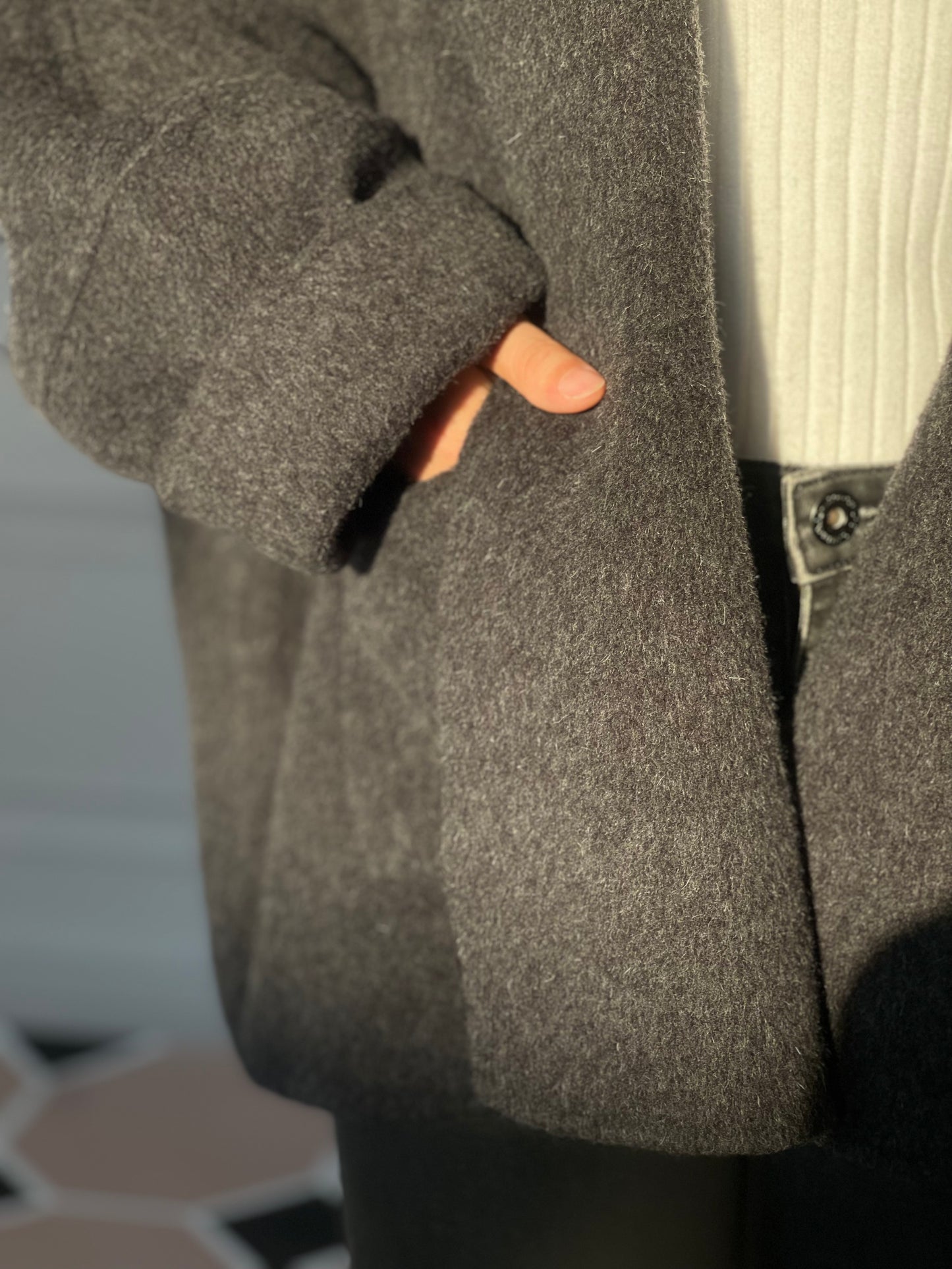 DY4 Women's Short Coat, Double-sided Woolen Short Jacket