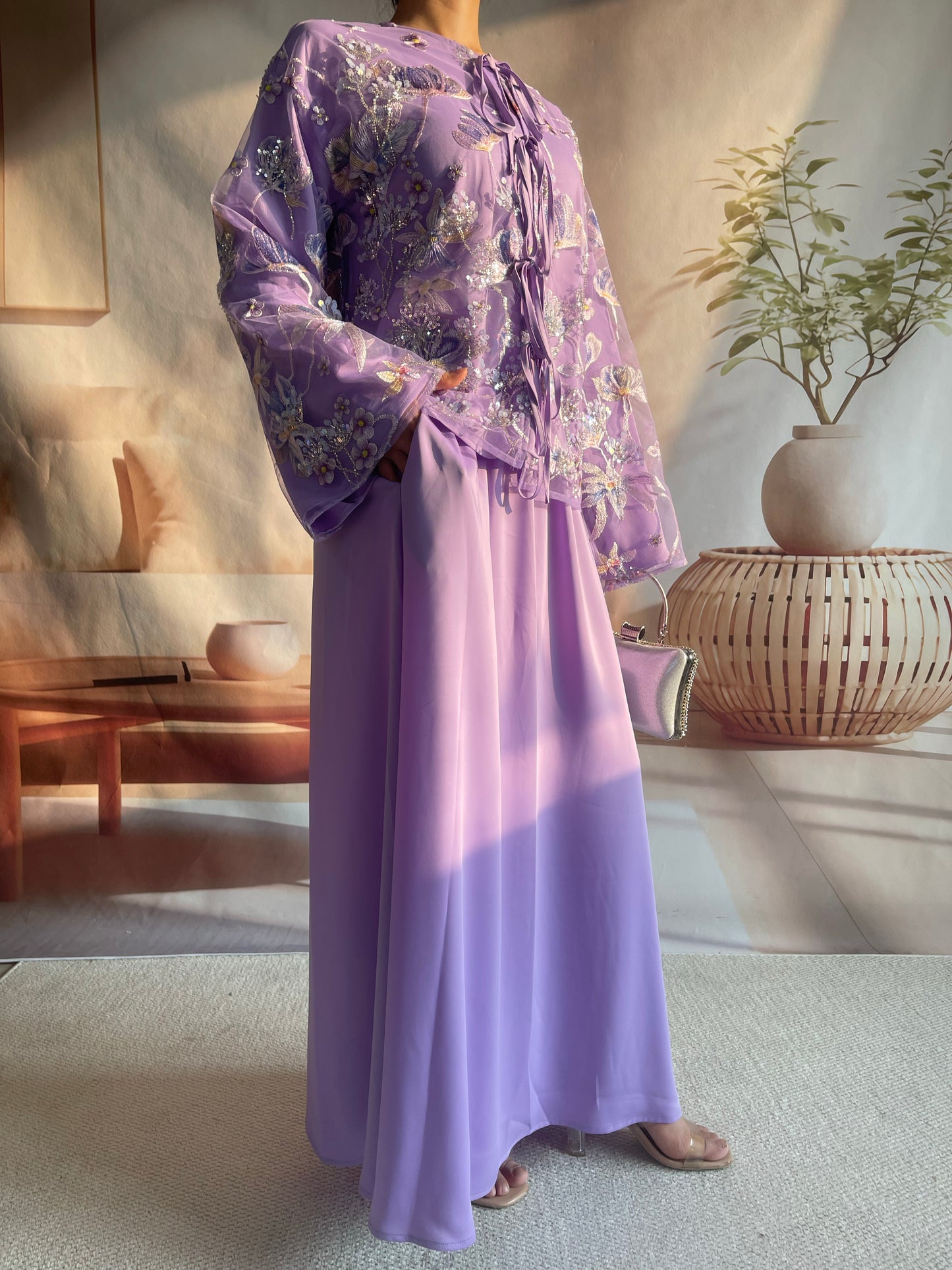 MSL853 Dandelion Bead Embroidery Set ( Jacket+Skirt )