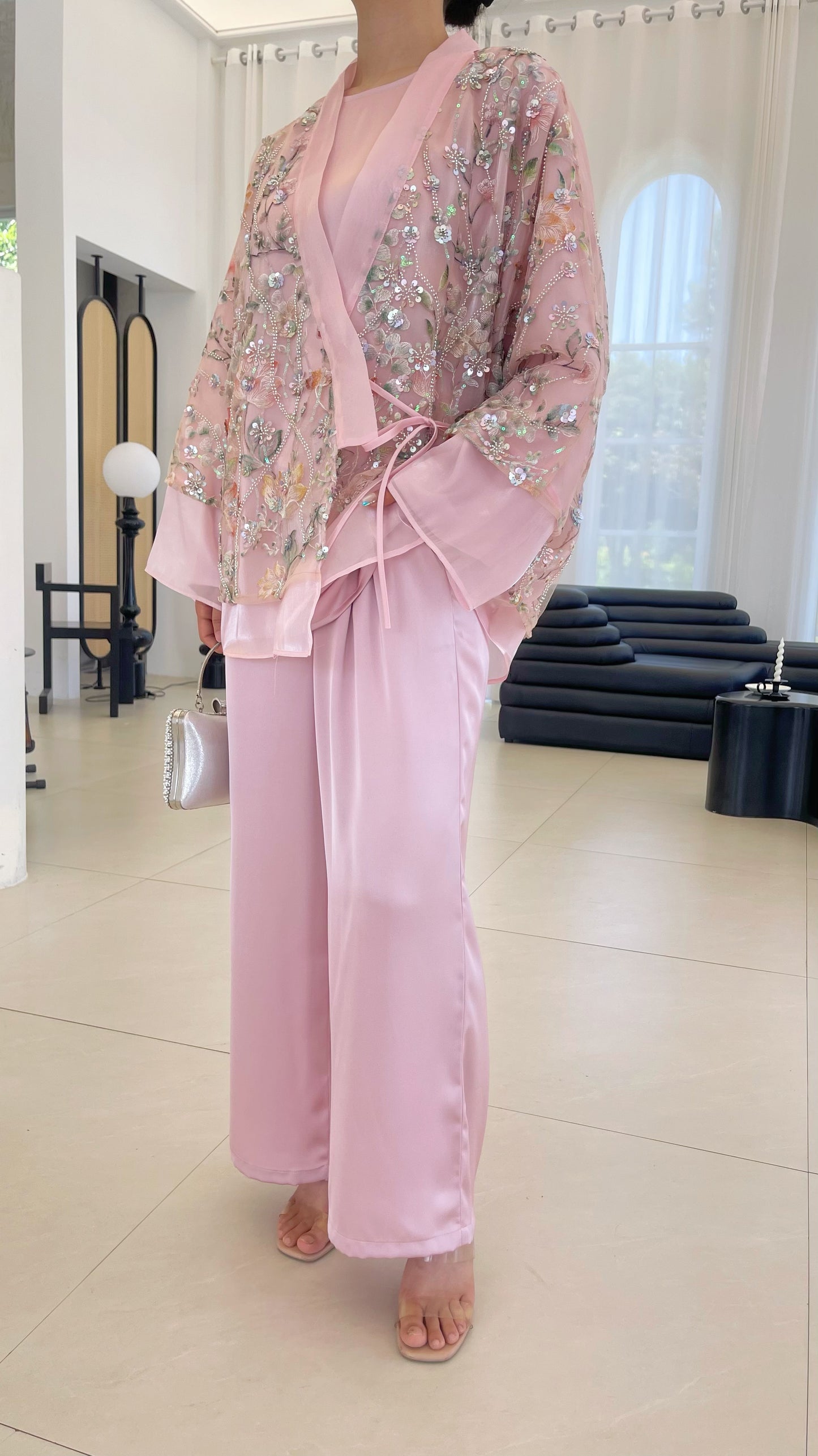 MSL897 Sequin Embroidery Short Jacket