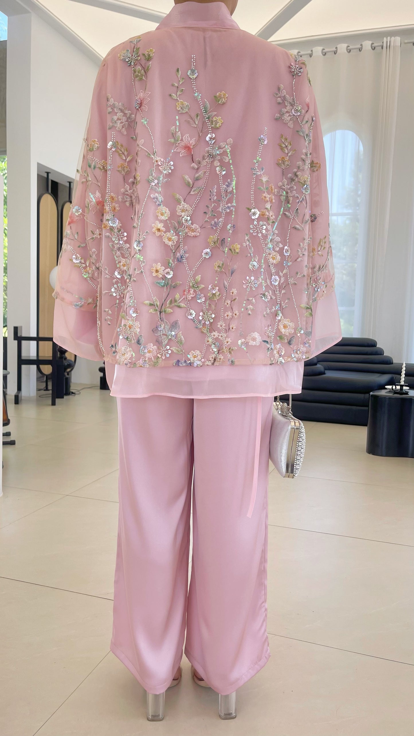 MSL897 Sequin Embroidery Short Jacket