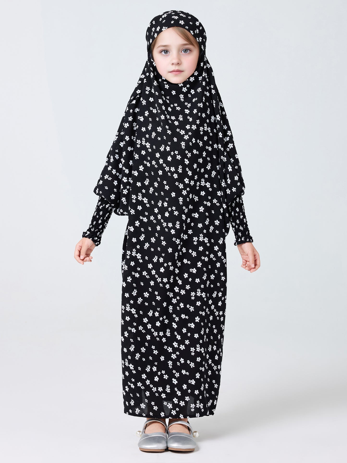 Ramadan Muslim kids Girls Abaya Long Kaftan Robe Dress Kids Clothes For Gift MSL966