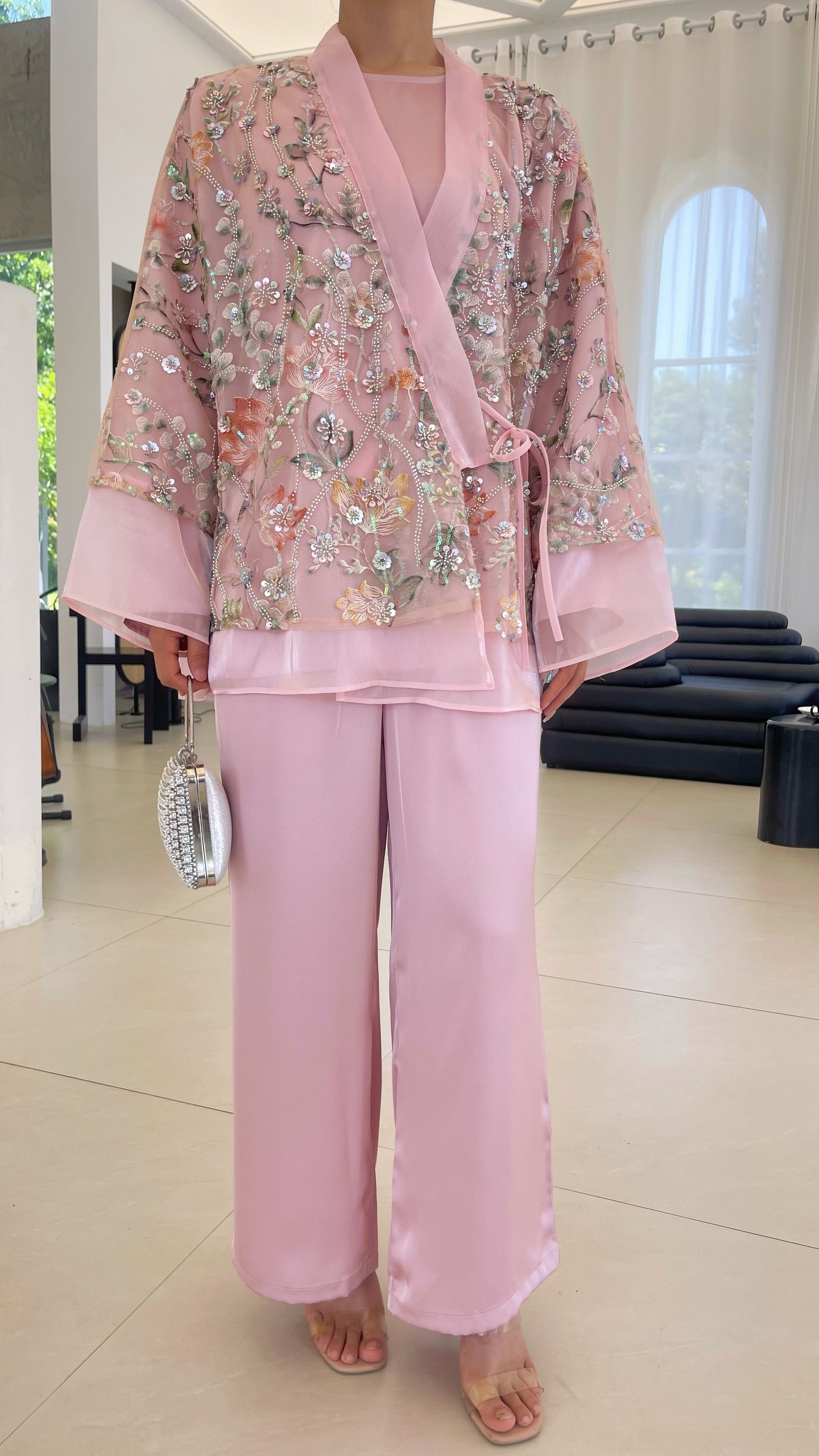 MSL897 Sequin Embroidery Short Jacket