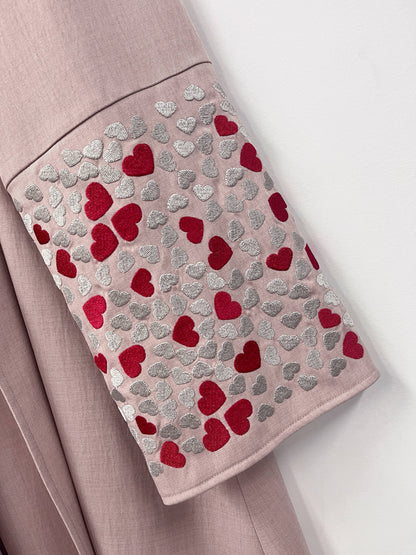 Ramadan islamic clothing kebaya Middle East Muslim women's solid color cuff love embroideryt cardigan Abaya MSL821