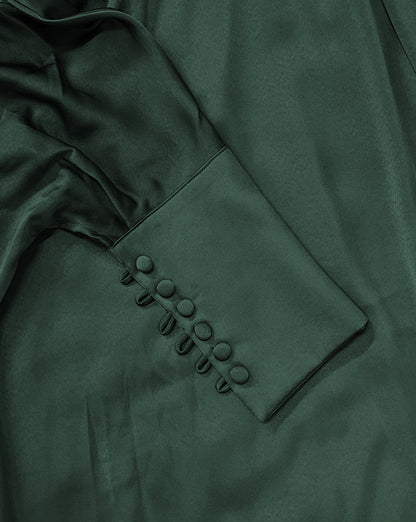 Ramadan Abaya Button Front Batwing Sleeve Modest Dress, Elegant Loose Solid Color Cloak Maxi Outwear Kaftan, Women's Clothing MSL125