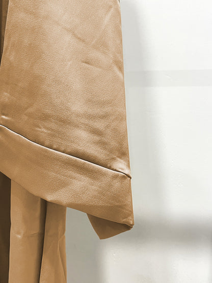 Ramadan Solides Maxi-Kaftan-Kleid, schlichtes langärmliges Kaftan-Abaya mit Rundhalsausschnitt, Damenbekleidung MSL42