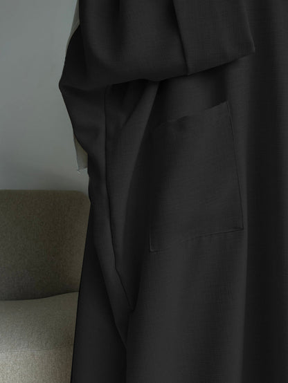 Middle Eastern Muslim long gown, women's long dress, solid-colored pocket Islamic dress Abaya GBR01