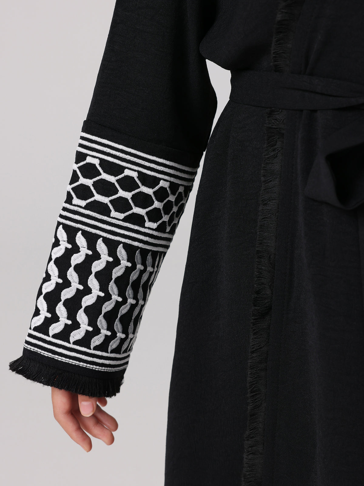 MSL202 Girls' Coat - Embroidered, Belted | Hojumbo
