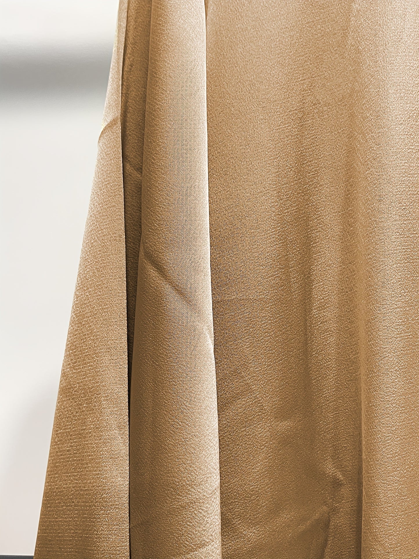 Ramadan Solides Maxi-Kaftan-Kleid, schlichtes langärmliges Kaftan-Abaya mit Rundhalsausschnitt, Damenbekleidung MSL42